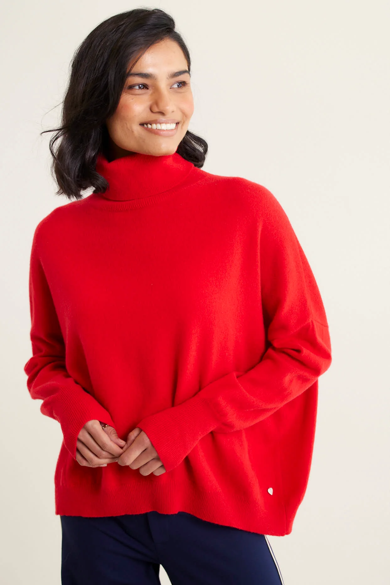 A Polo Bay Cashmere Sweater In Crimson - Image 4