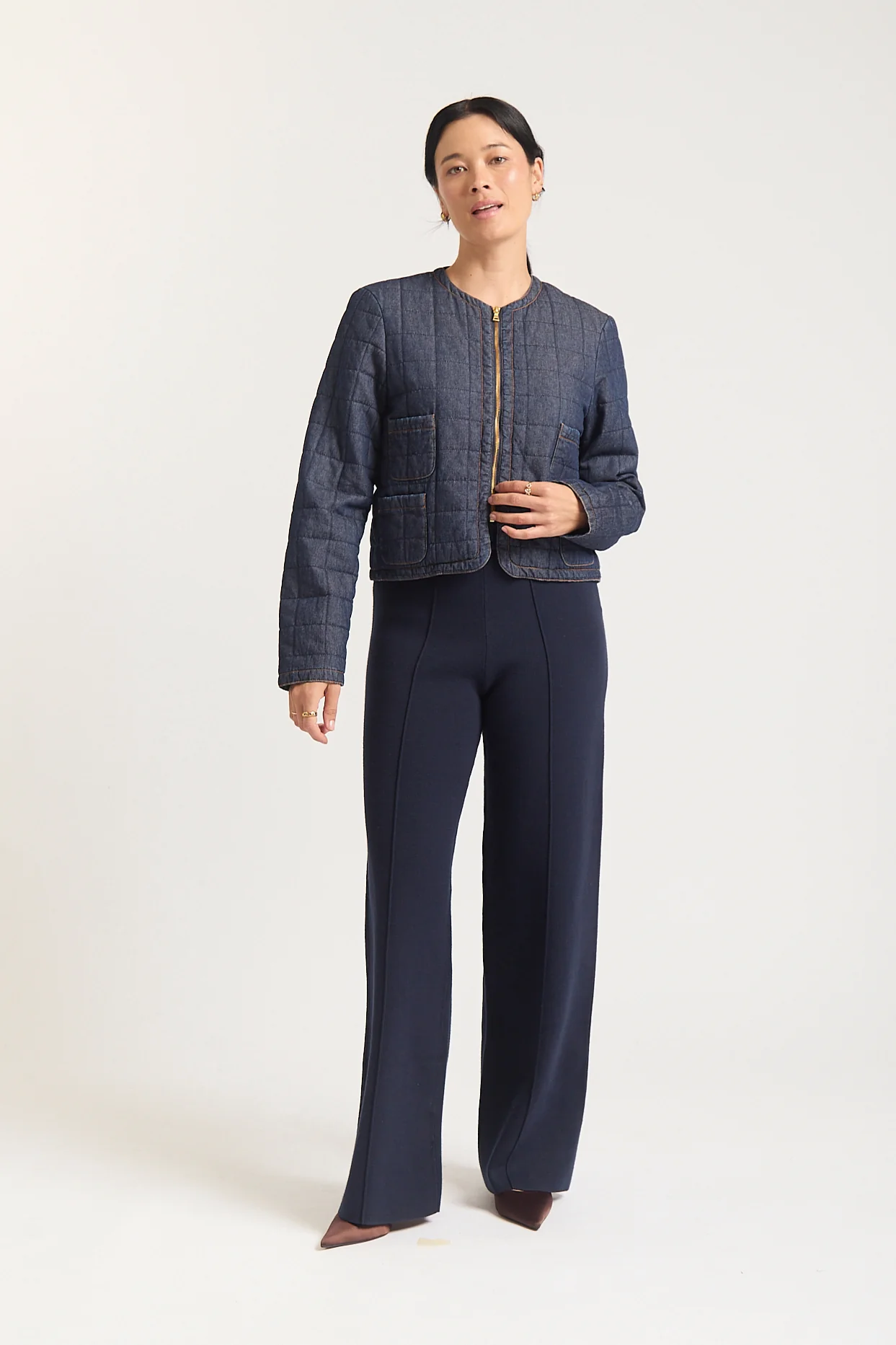 Agnes Denim Jacket In Indigo Denim - Image 3