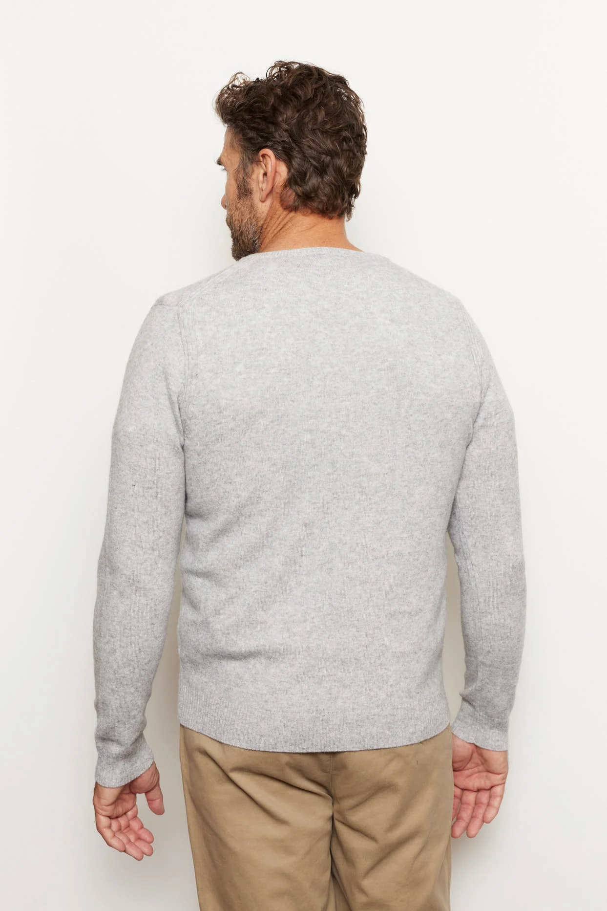 Alex Cashmere Sweater in Grey - Image 6