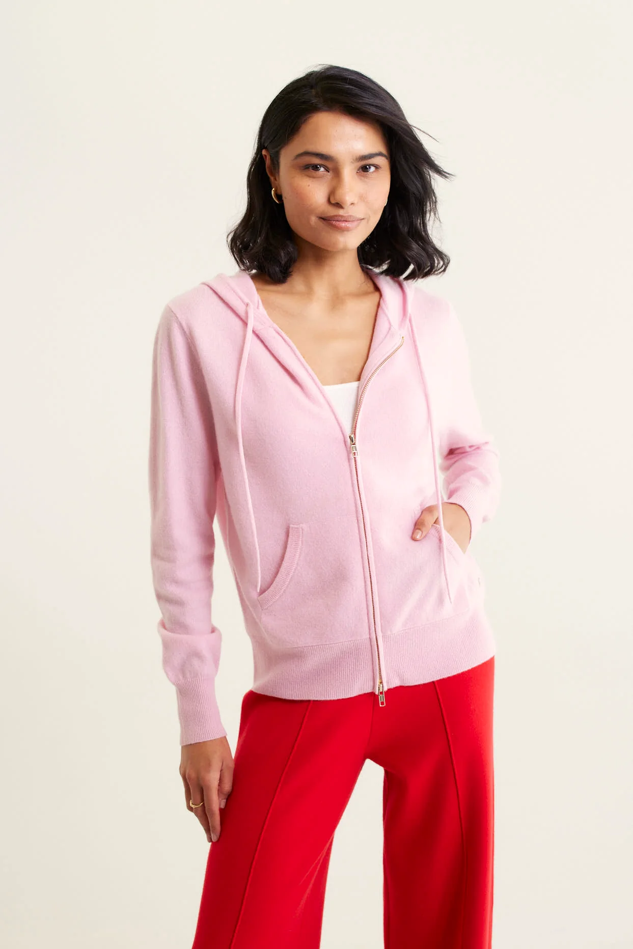 Amber Cashmere Hoodie In Blossom - Image 2