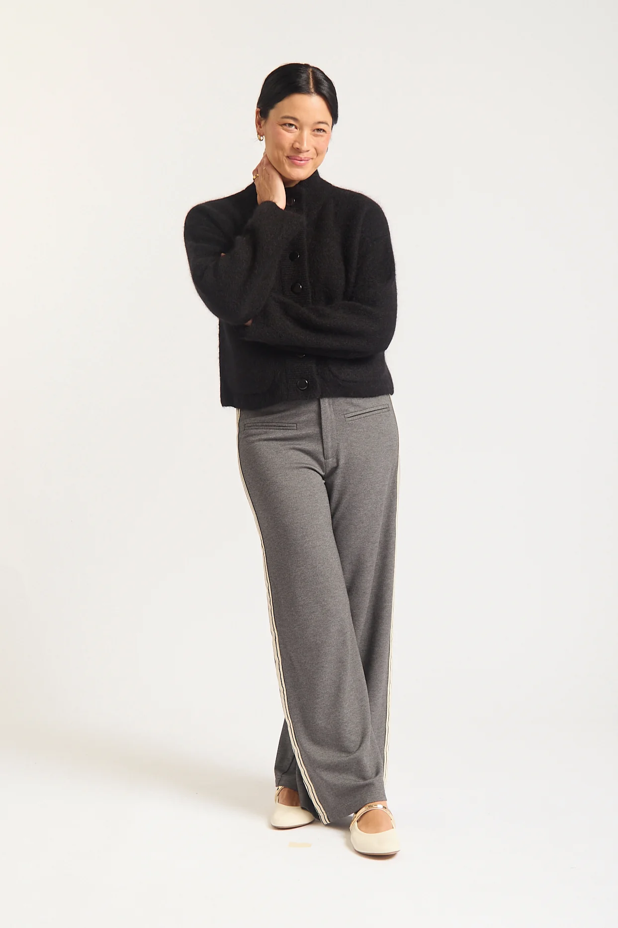 Amelia Bomber Jacket In Black - Image 3