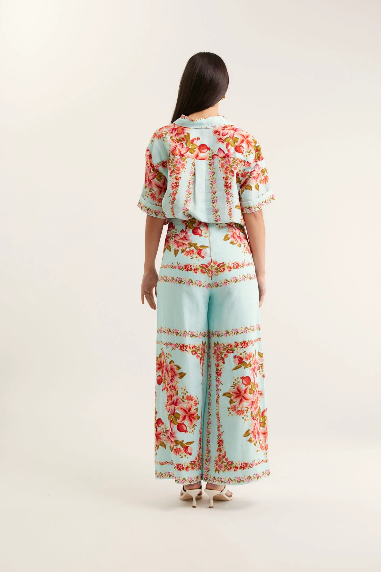 Atlas Linen Pant In Portofino - Image 3