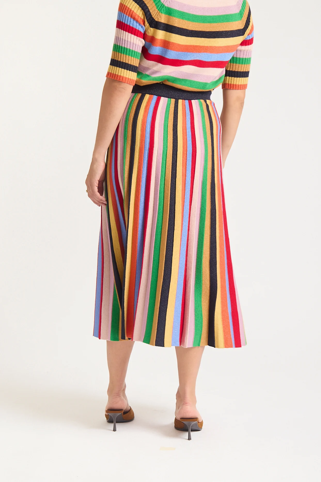 Avenue Lurex Skirt In Rainbow - Image 4