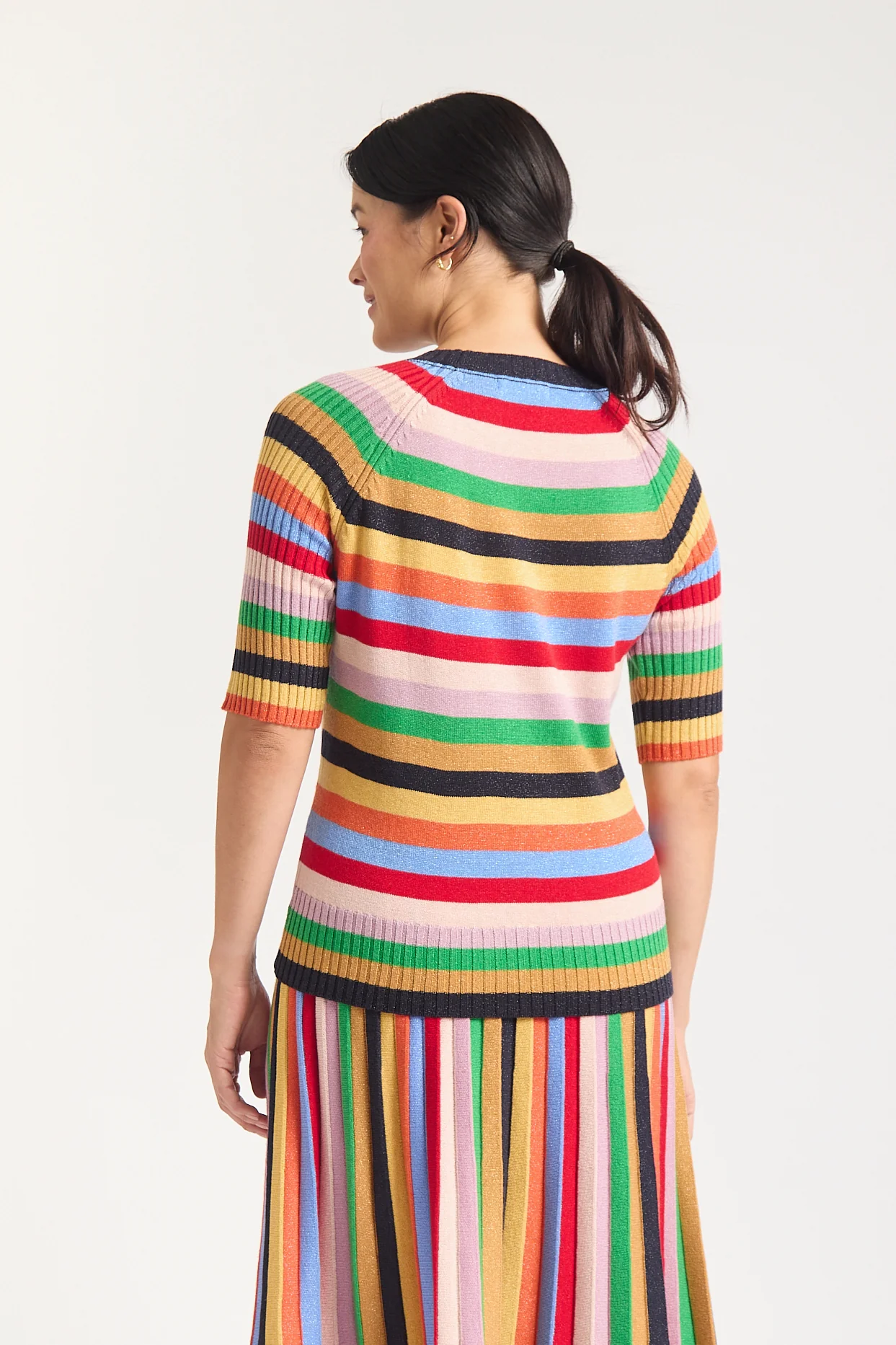 Avenue Lurex Top  In Rainbow - Image 4