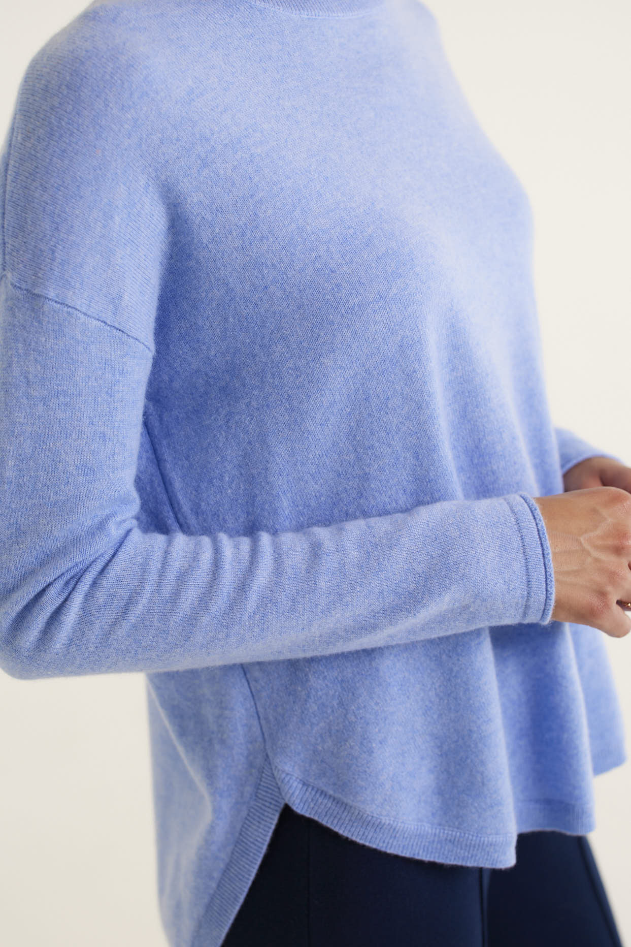 Baby Belle Cashmere Sweater in Azure - Image 4
