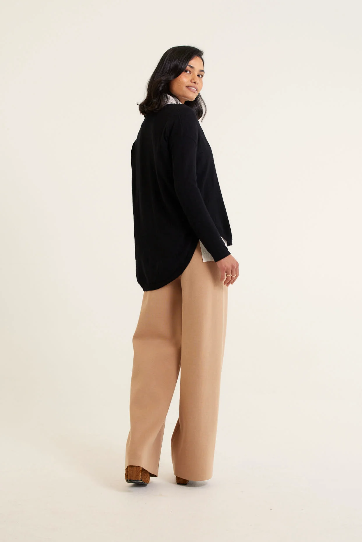 Baby Belle Cashmere Sweater in Black - Image 3