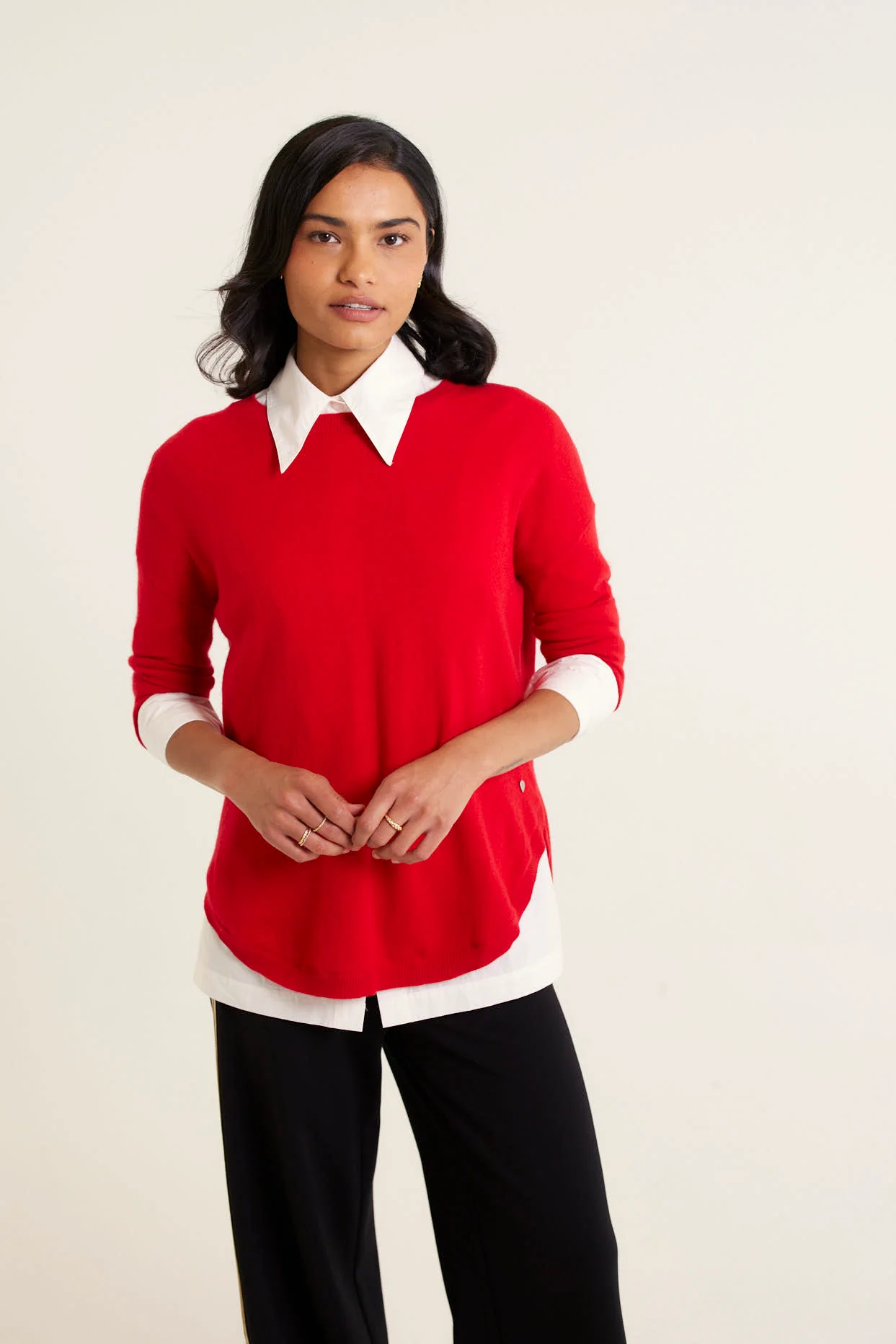 Baby Belle Cashmere Sweater In China Red - Image 3