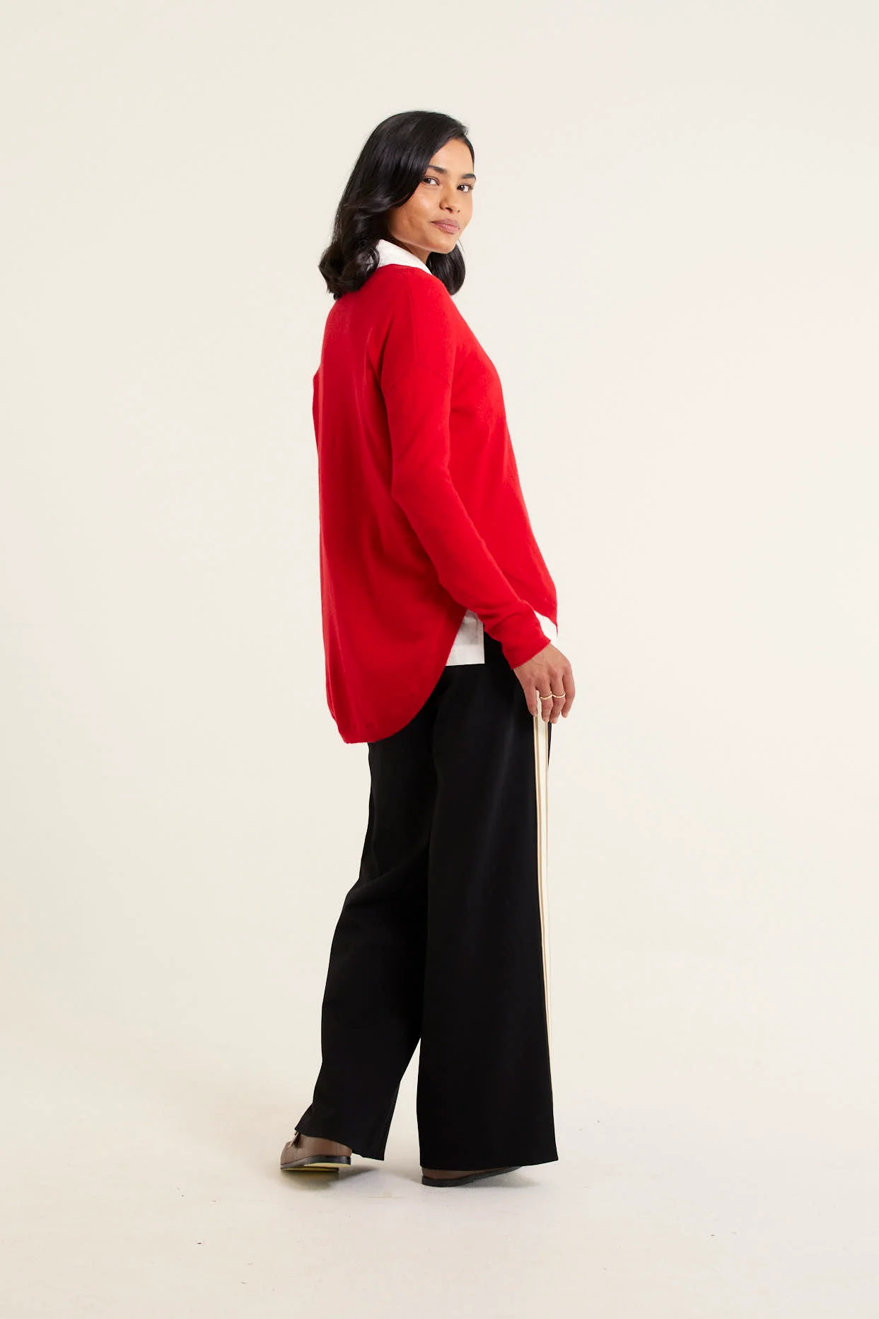 Baby Belle Cashmere Sweater In China Red - Image 4