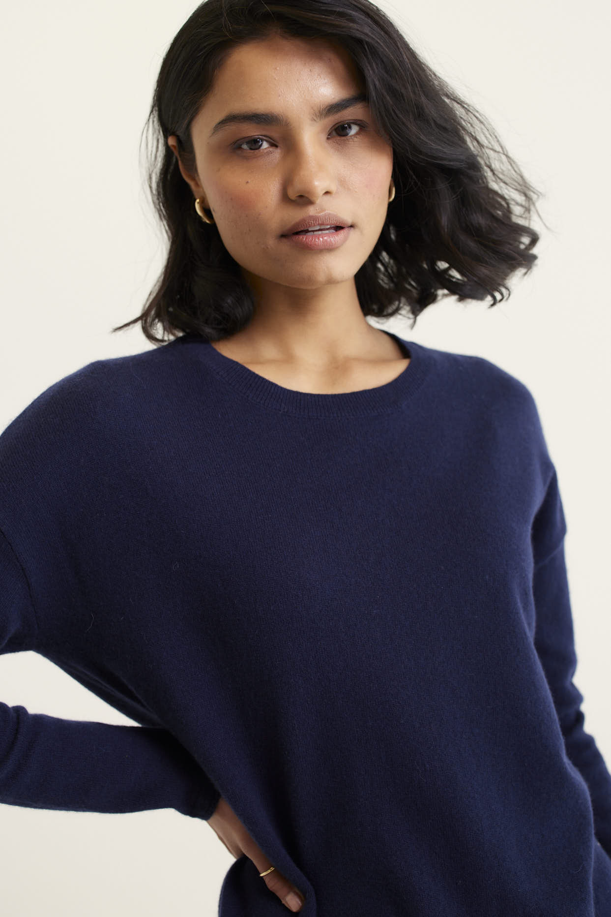 Baby Belle Cashmere Sweater in Mariner - Image 2