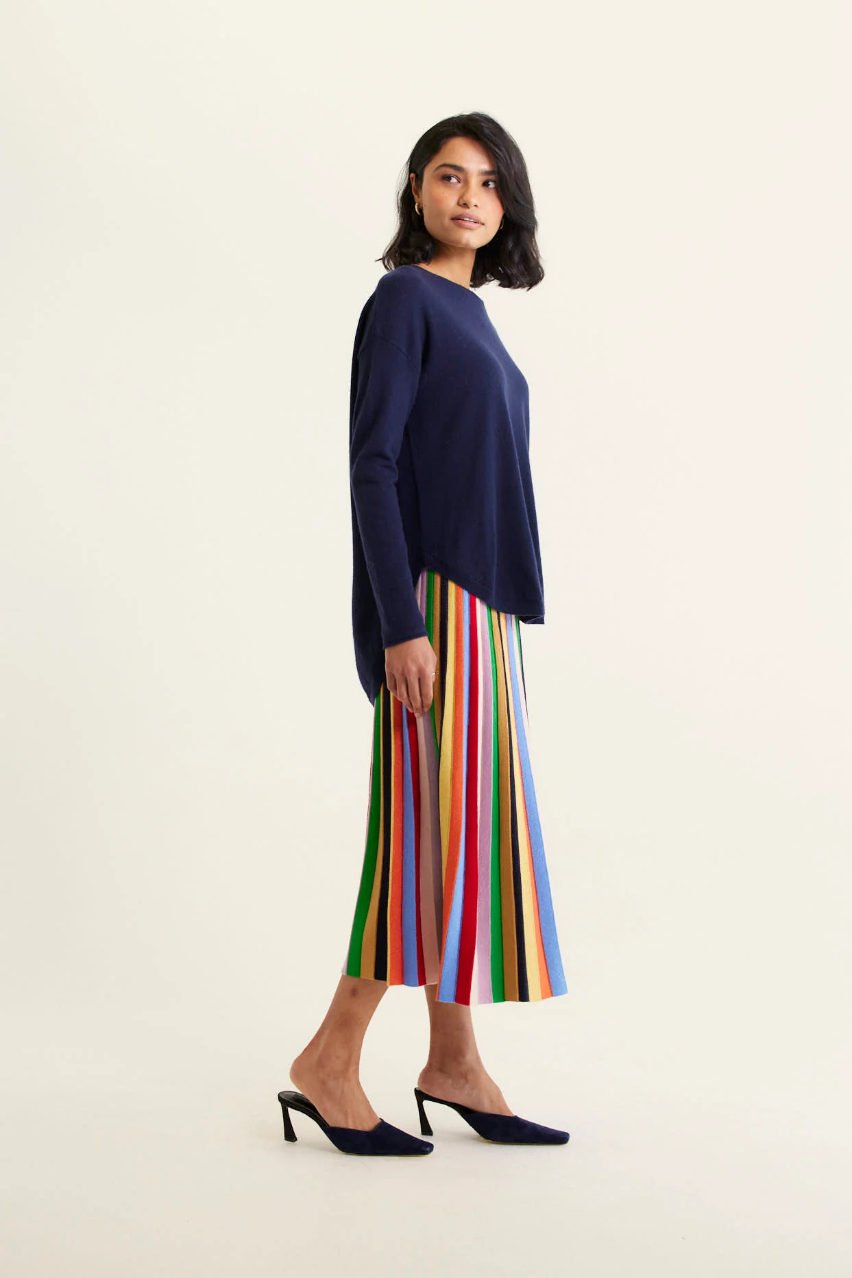Baby Belle Cashmere Sweater in Mariner - Image 3