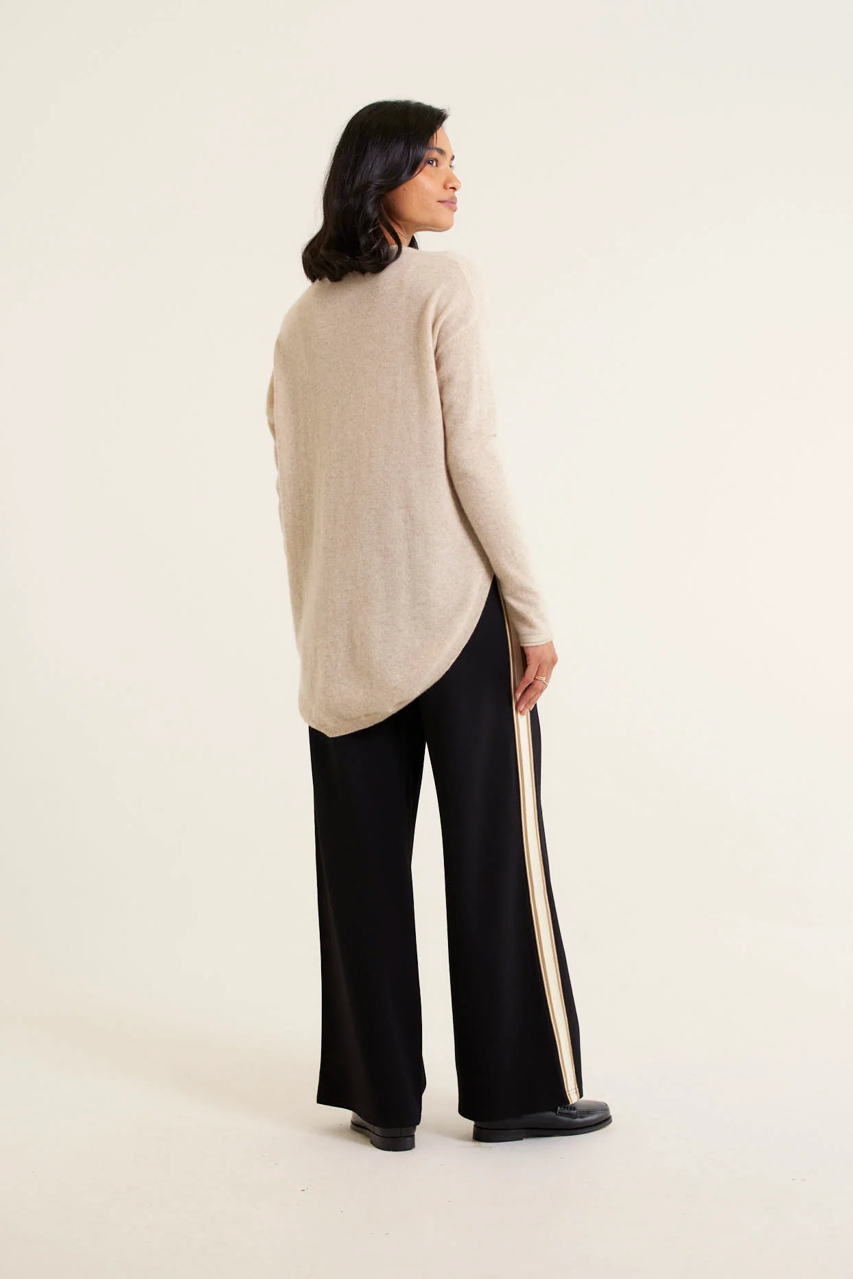 Baby Belle Cashmere Sweater in Oatmeal - Image 3