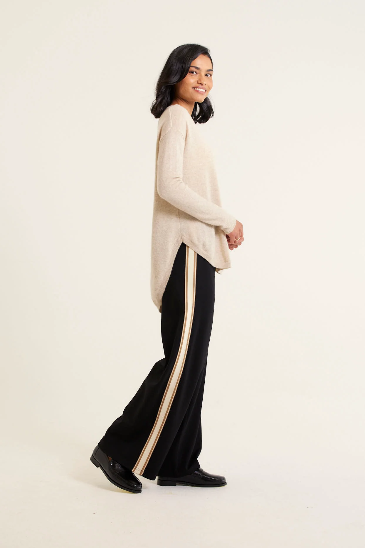 Baby Belle Cashmere Sweater in Oatmeal - Image 4