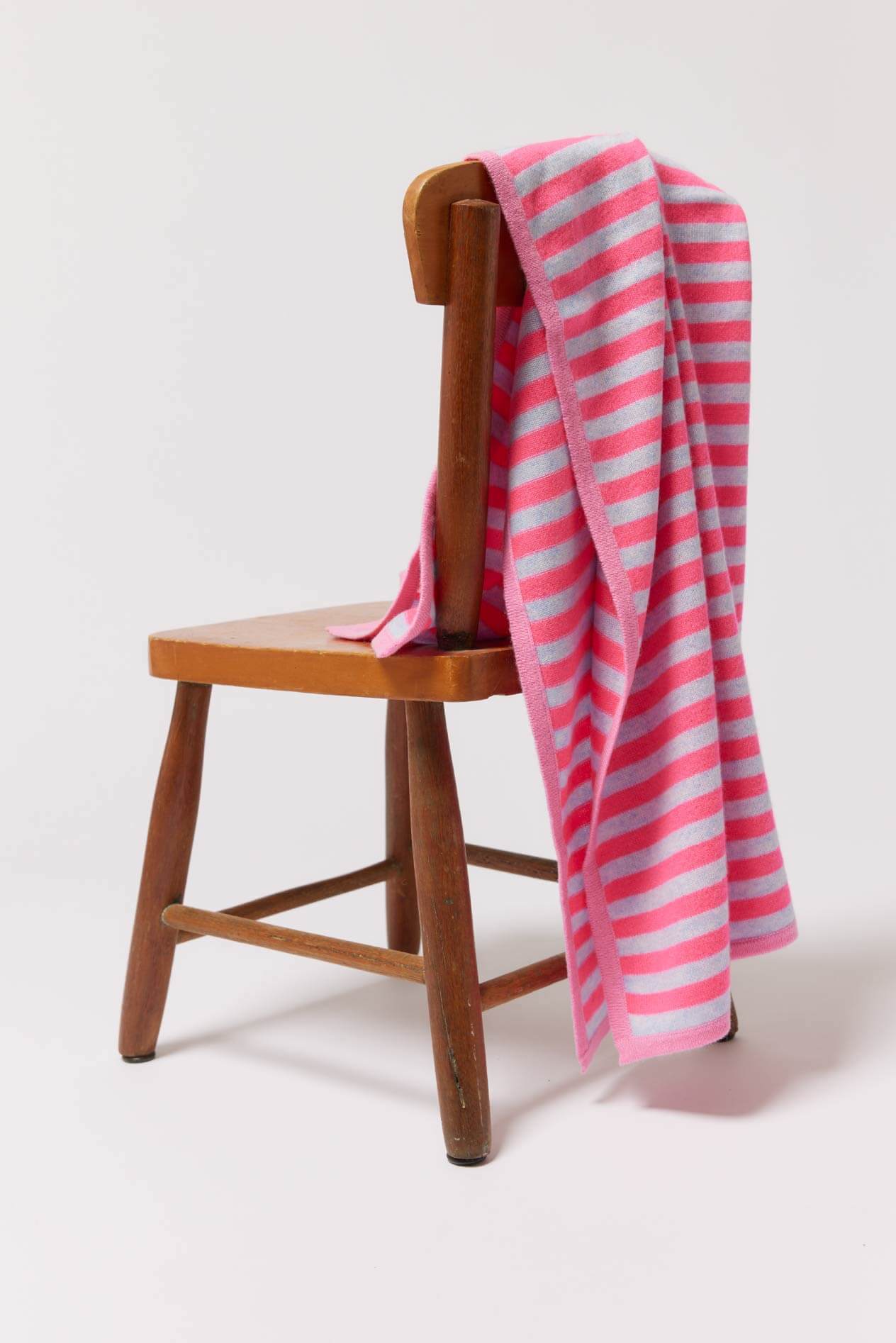 Baby Cashmere Blanket in Fairy, Pink Blue Stripe - Image 3