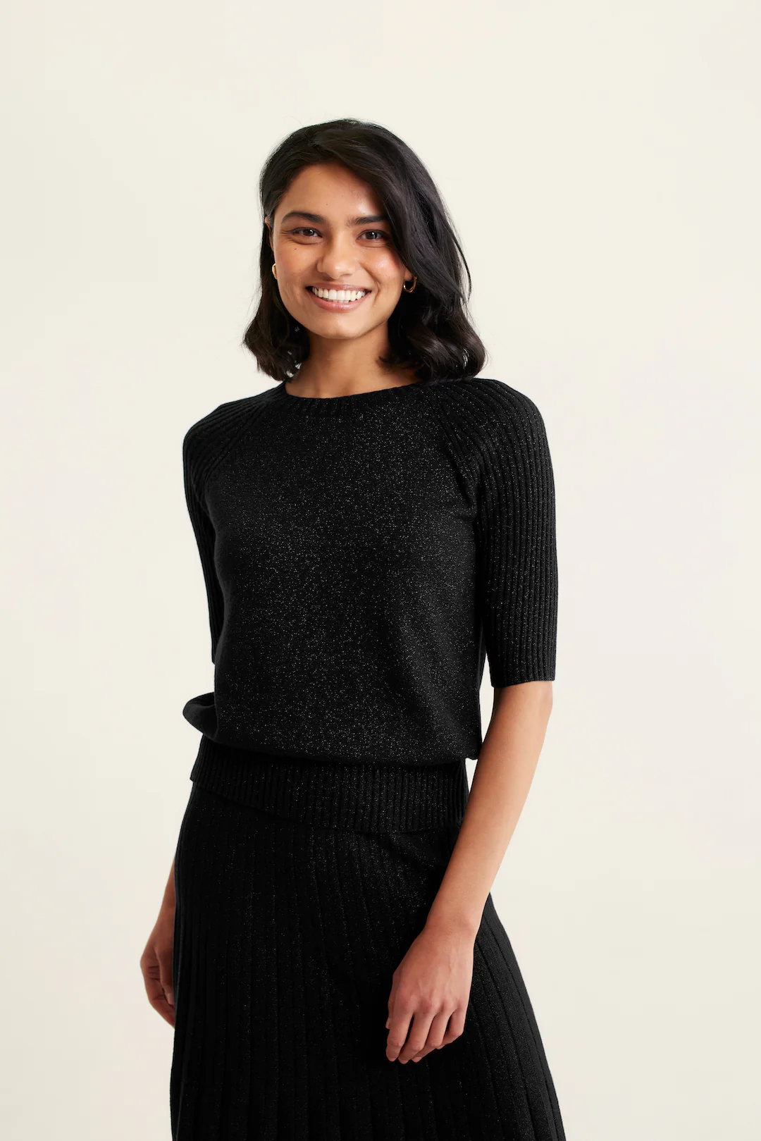 Barney Lurex Skirt In Black - Image 2