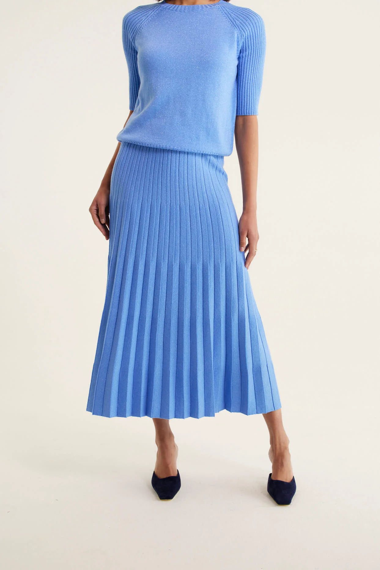 Barney Lurex Skirt In Sky - Image 2