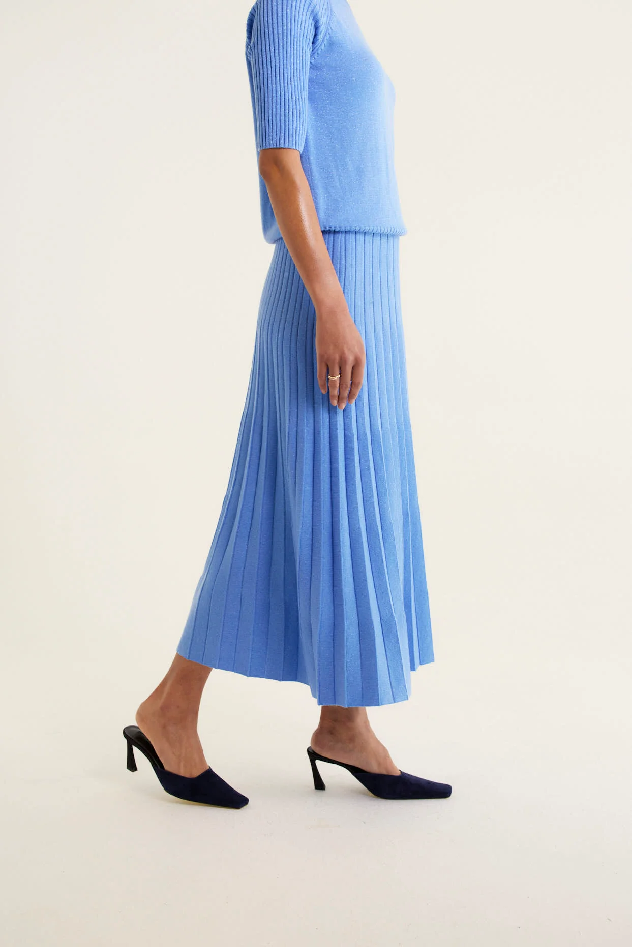 Barney Lurex Skirt In Sky - Image 4