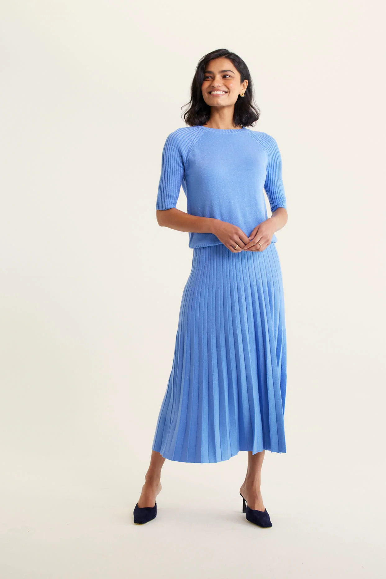 Barney Lurex Skirt In Sky - Image 5