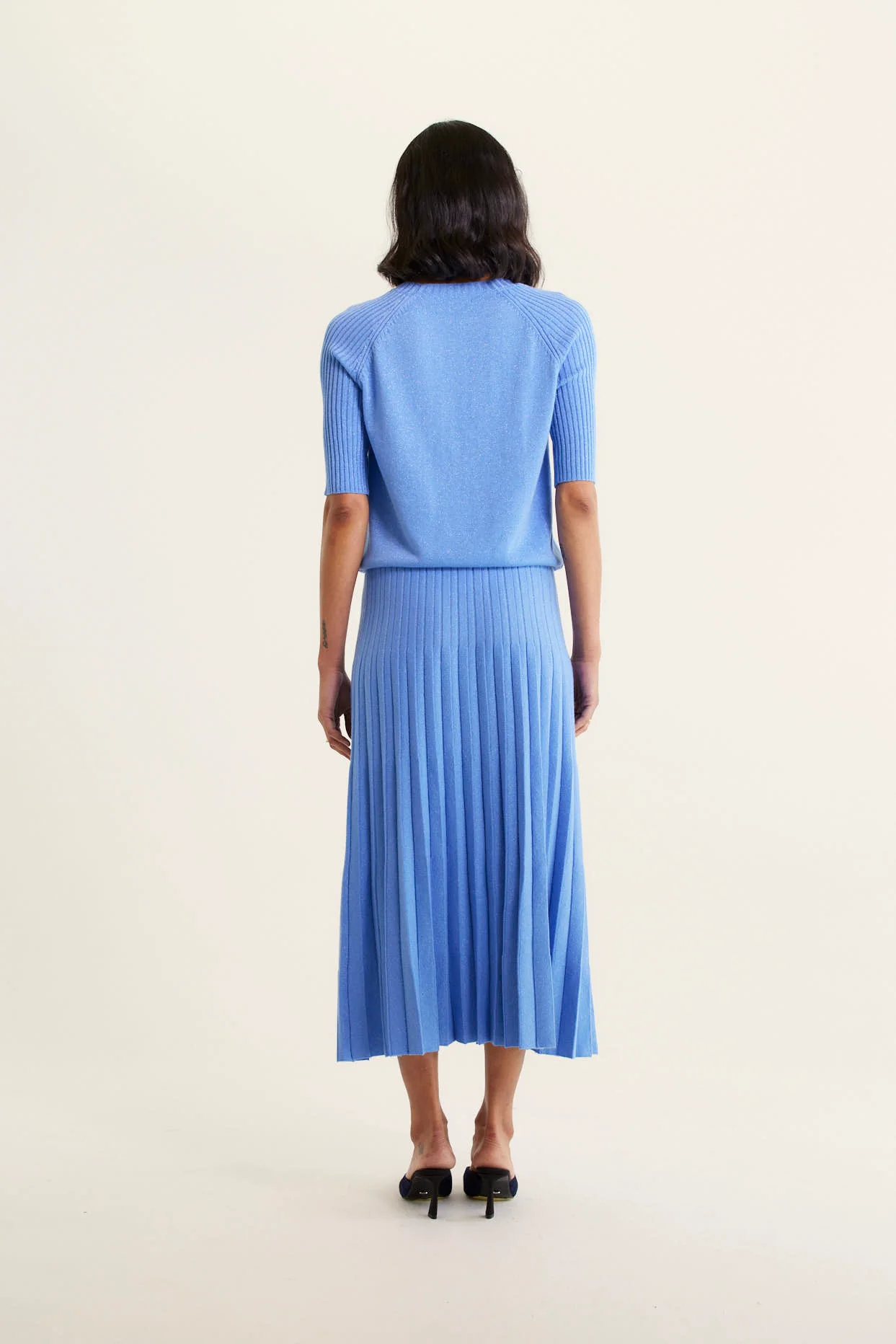Barney Lurex Skirt In Sky - Image 6