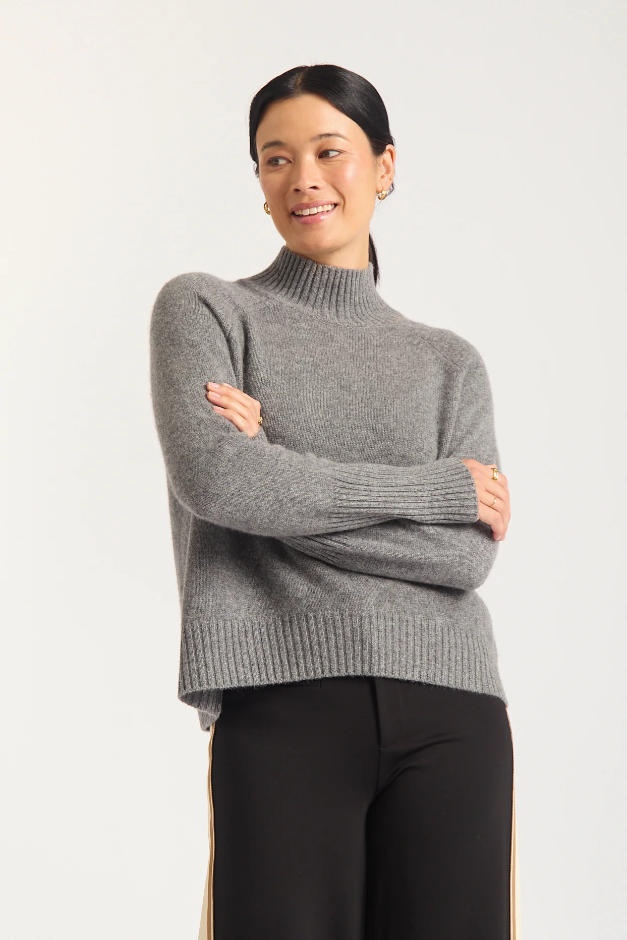 Bebe Cashmere Polo In Shadow - Image 3