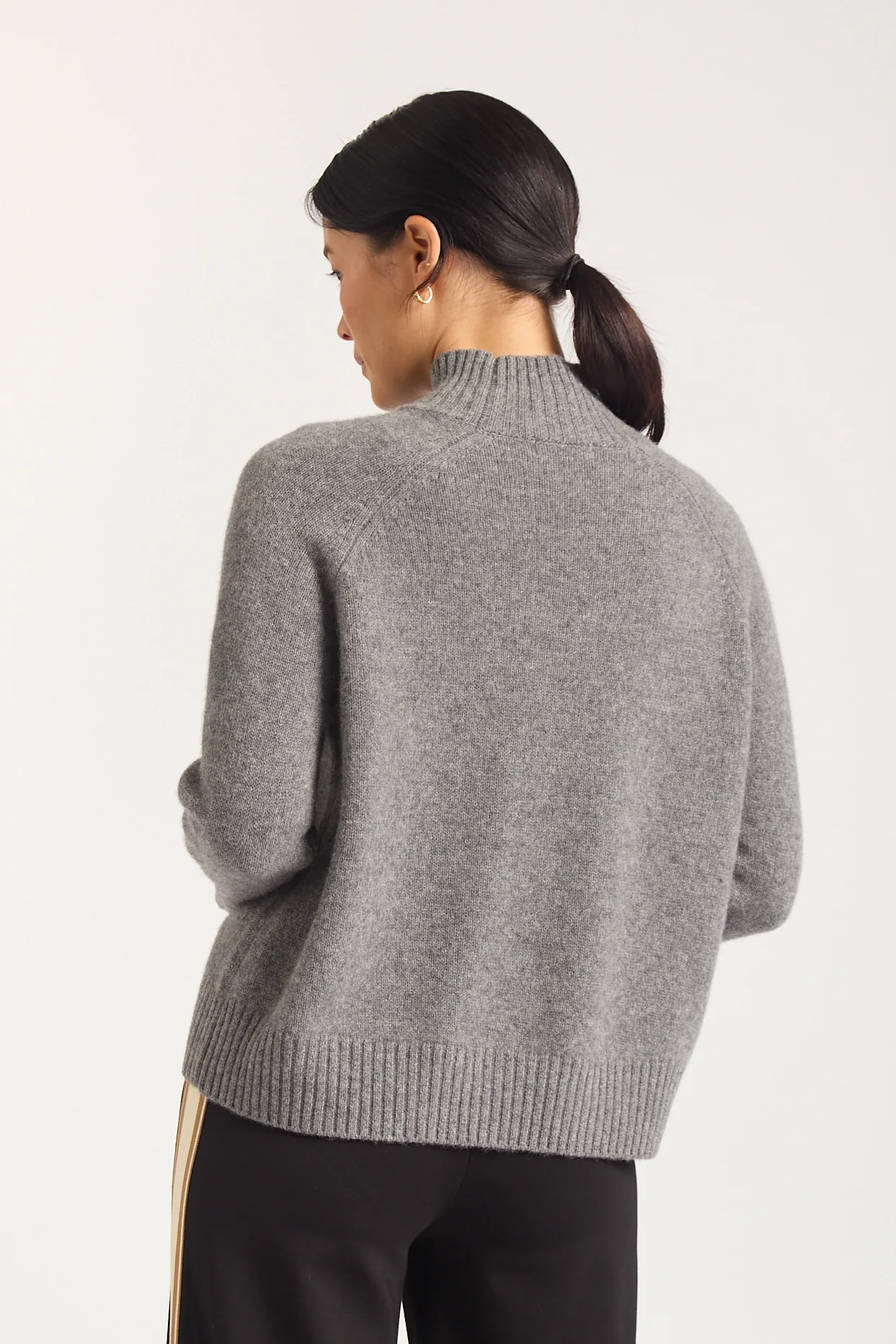 Bebe Cashmere Polo In Shadow - Image 4