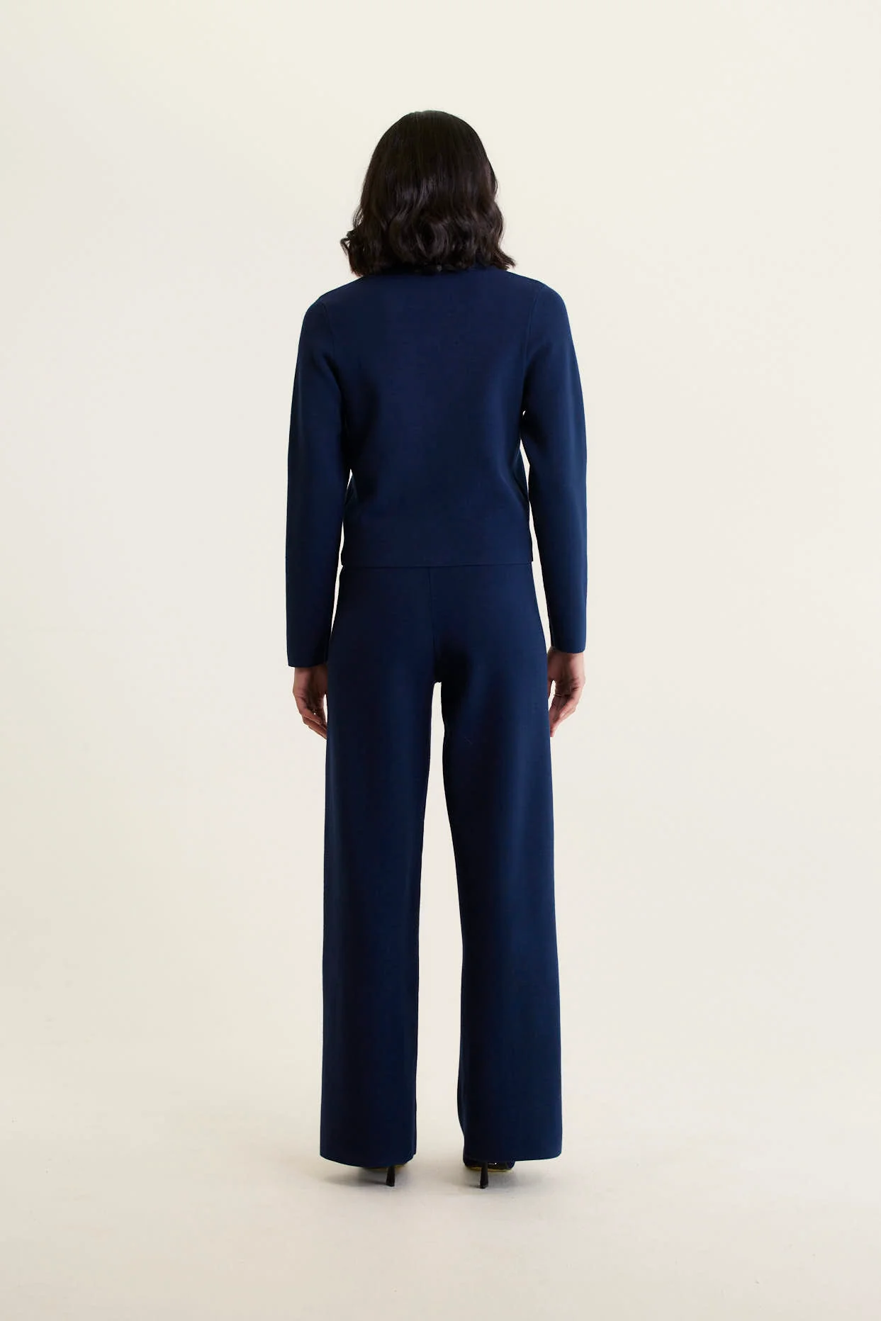 Carter Crepe Knit Jacket In Navy - Image 2
