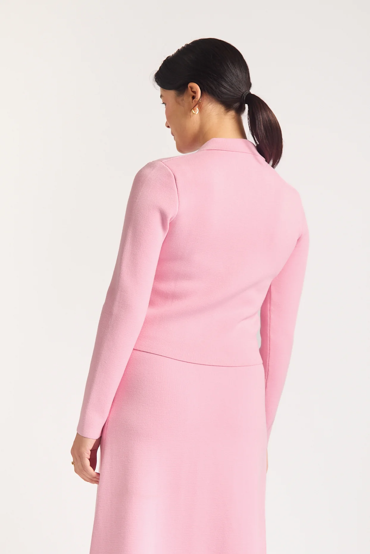 Carter Crepe Jacket Mini In Pink - Image 3