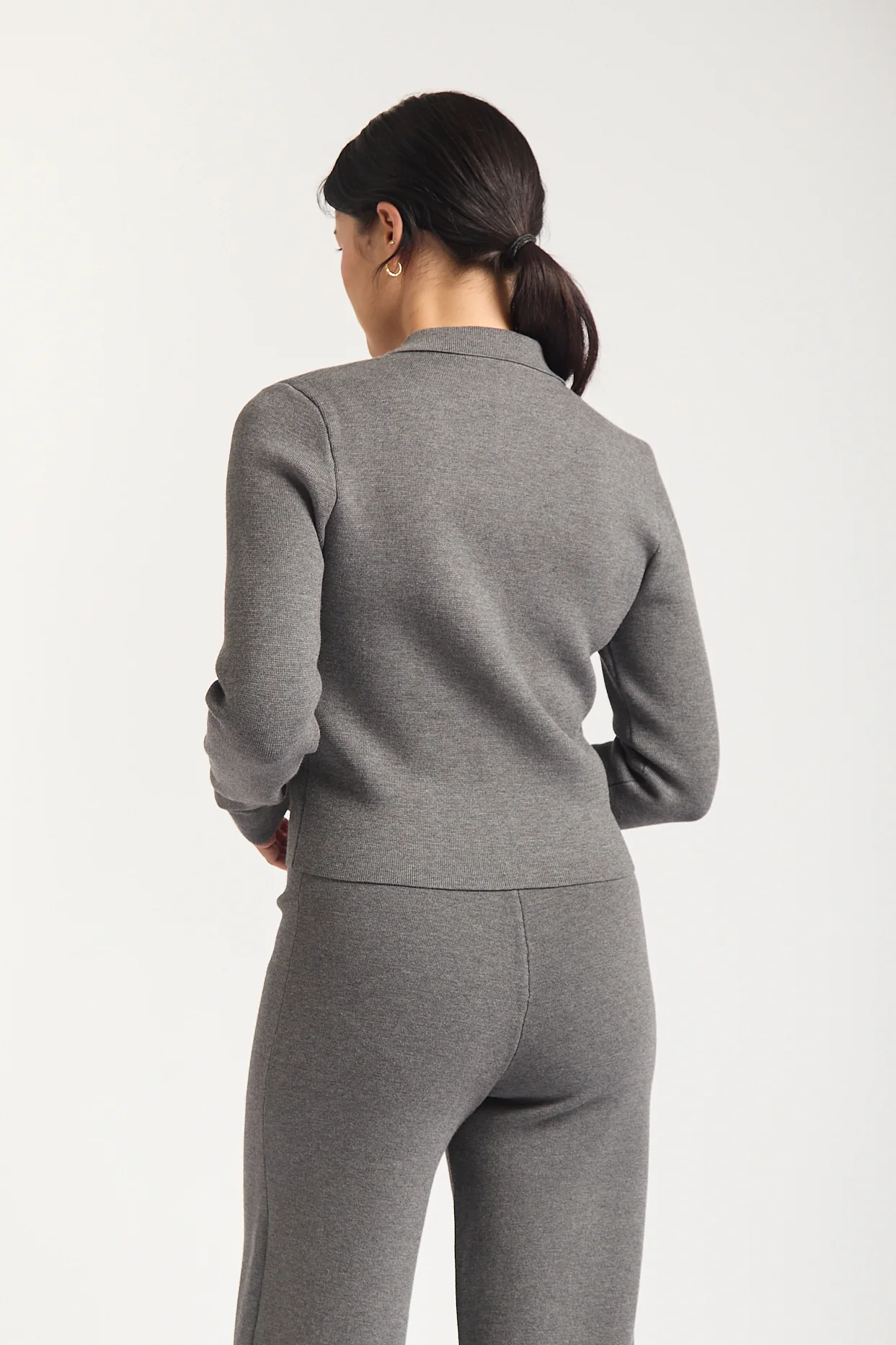 Carter Crepe Jacket Mini In Shadow - Image 4