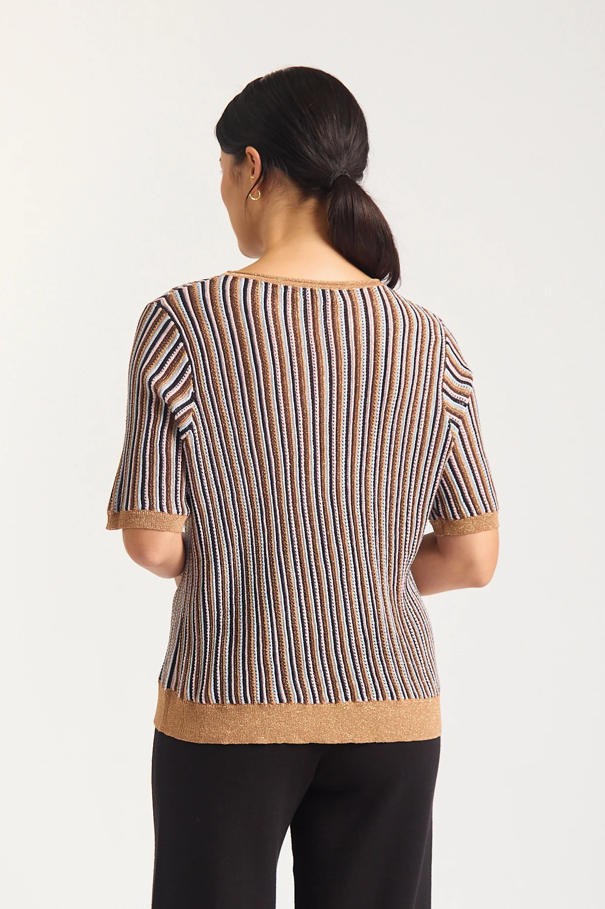 Celeste Lurex Shirt In Moonlight - Image 3