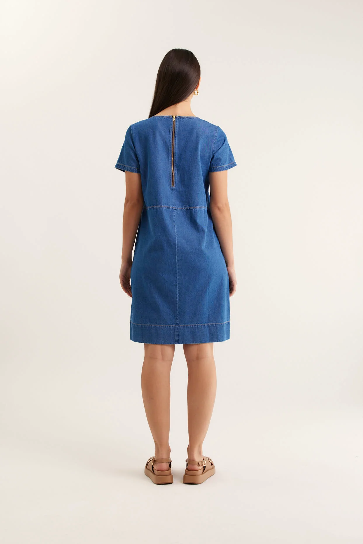 Chiara Dress in Denim - Image 3