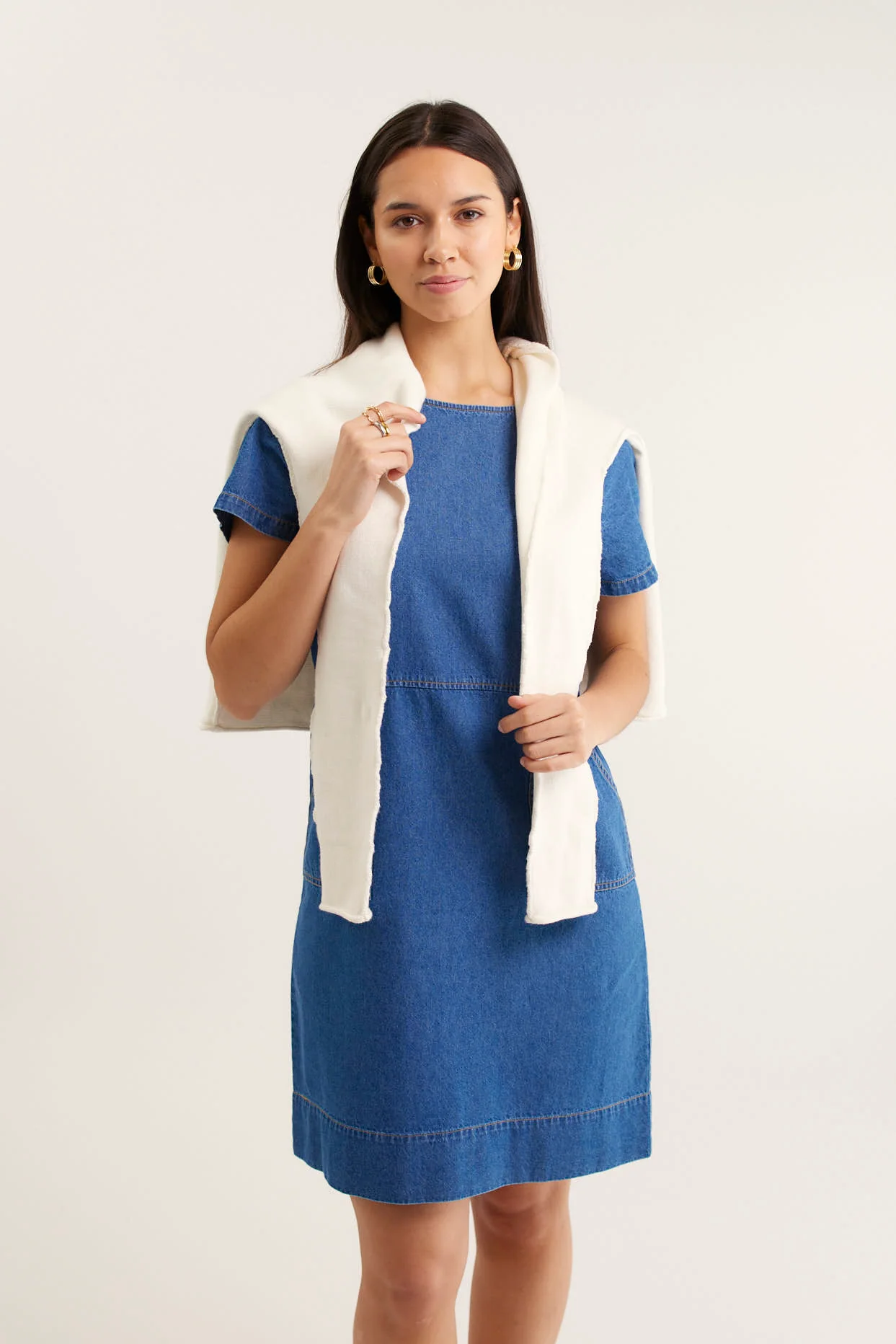 Chiara Dress in Denim - Image 4