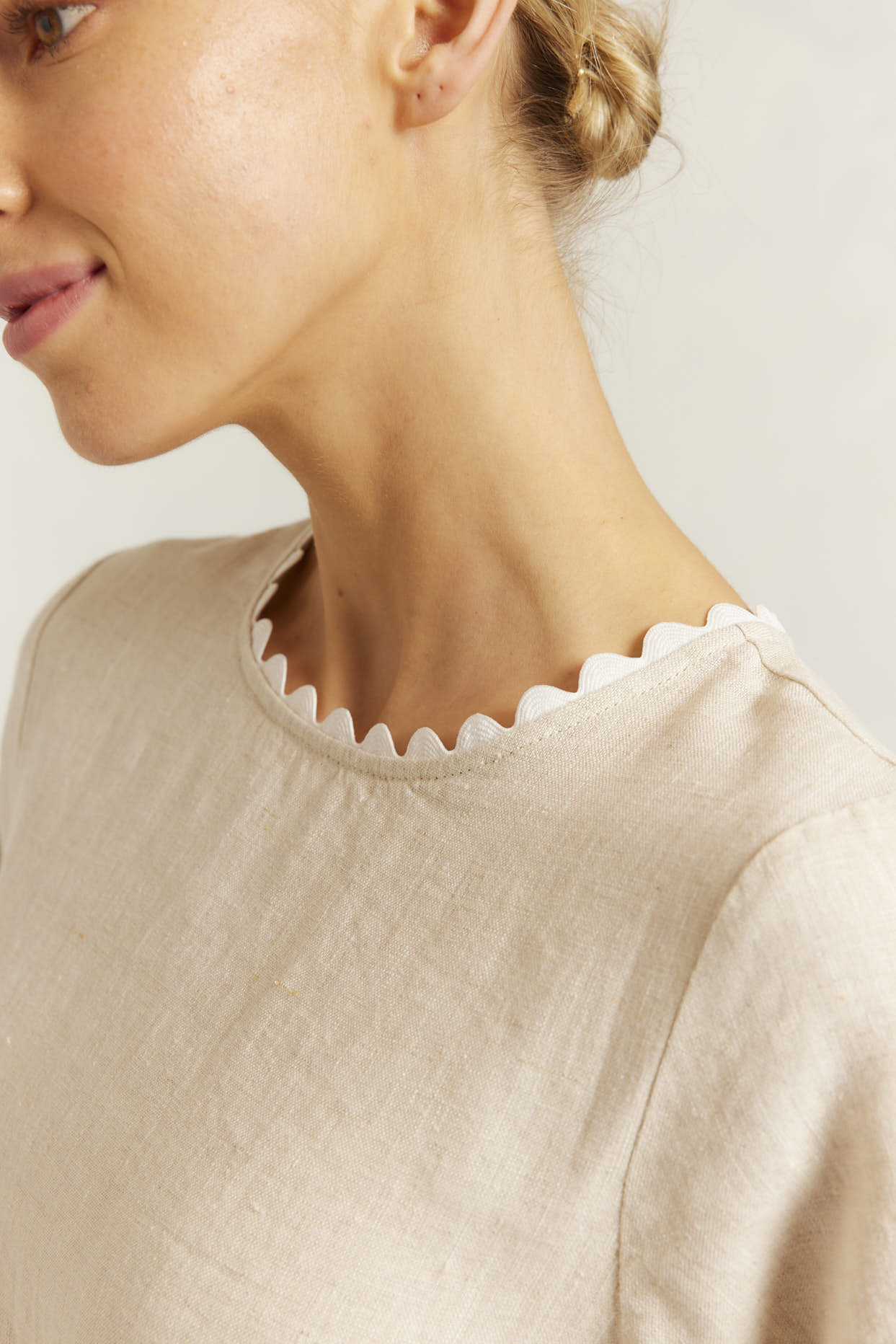Claire Linen Dress in String - Image 5
