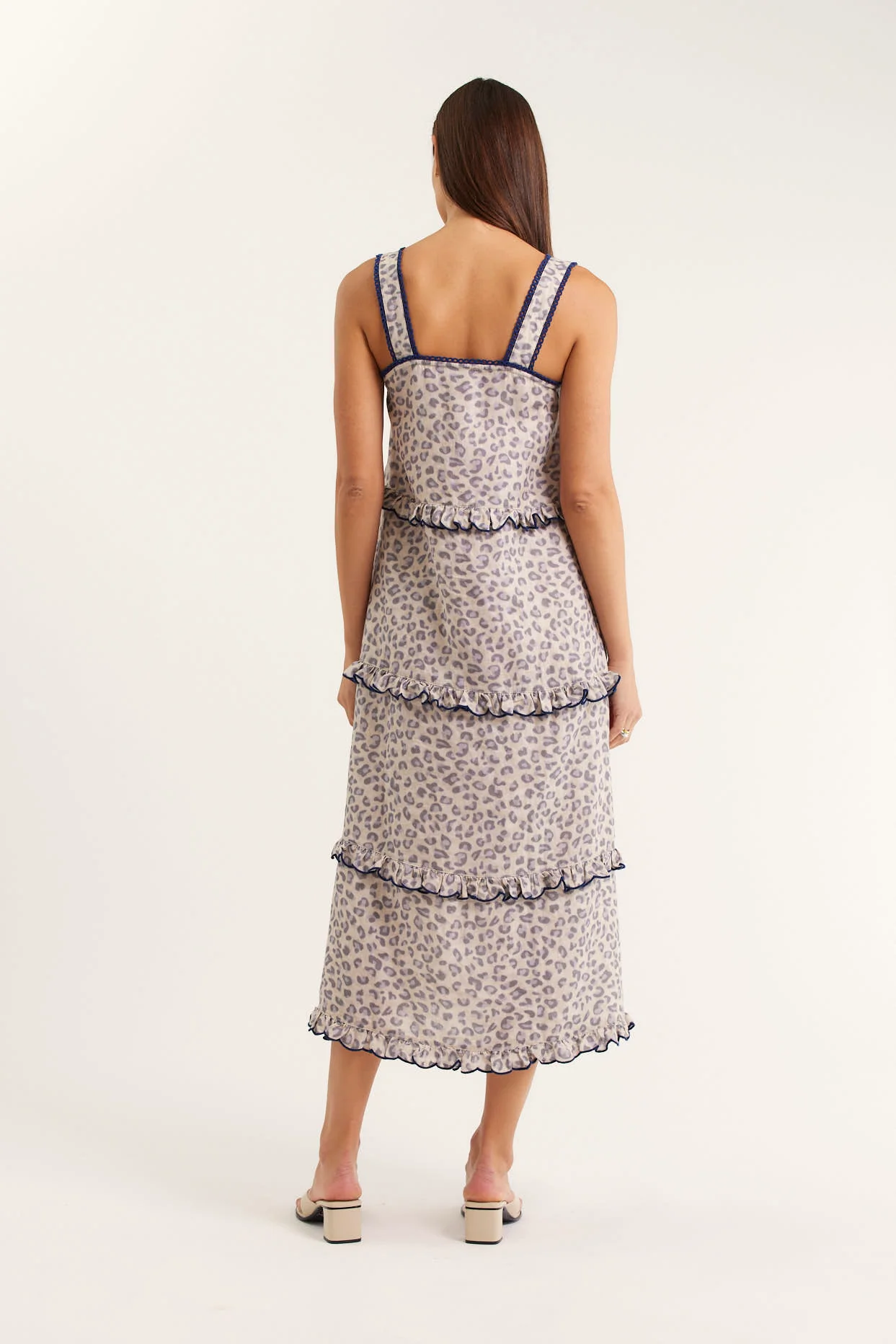 Clementine Linen Dress In Animal - Image 4