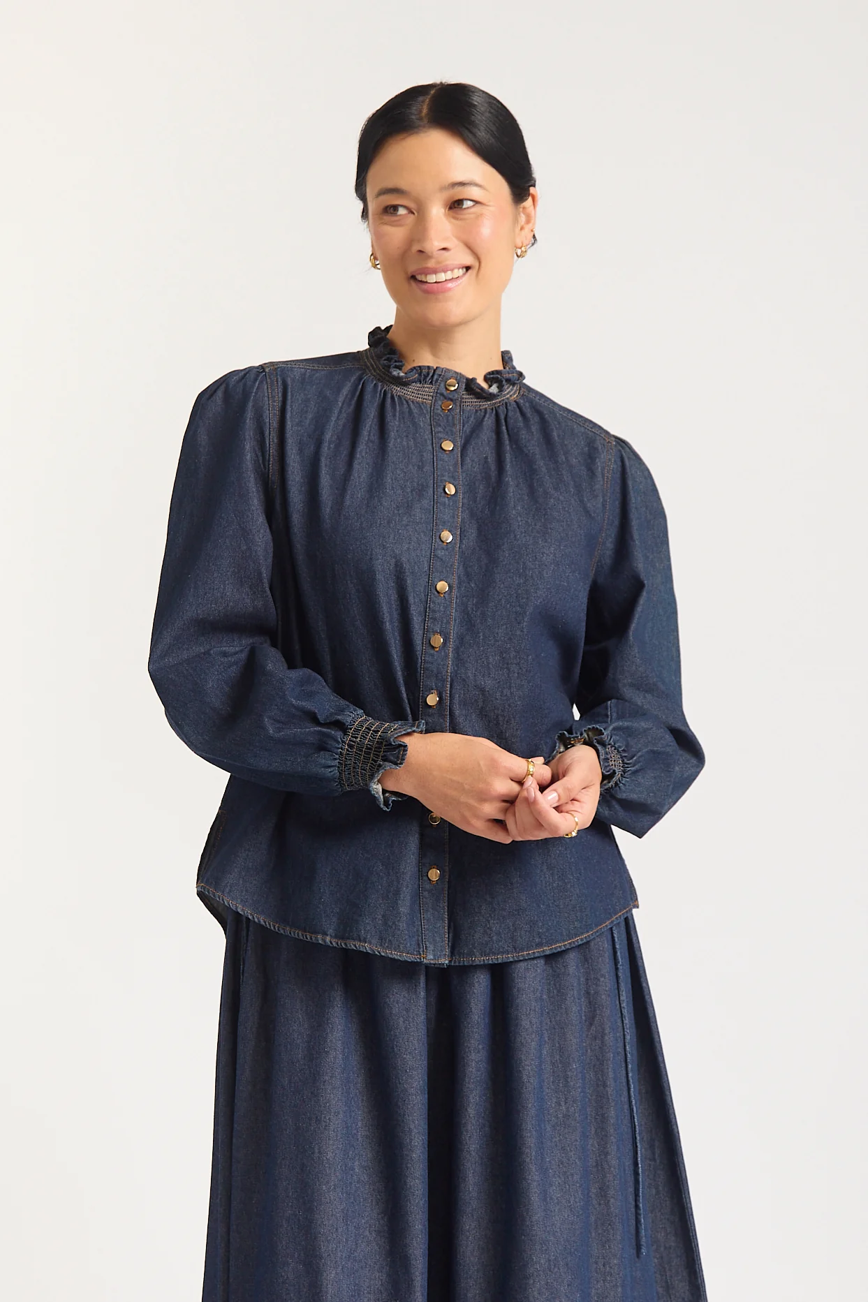 Dakota Denim Shirt  In Indigo - Image 4