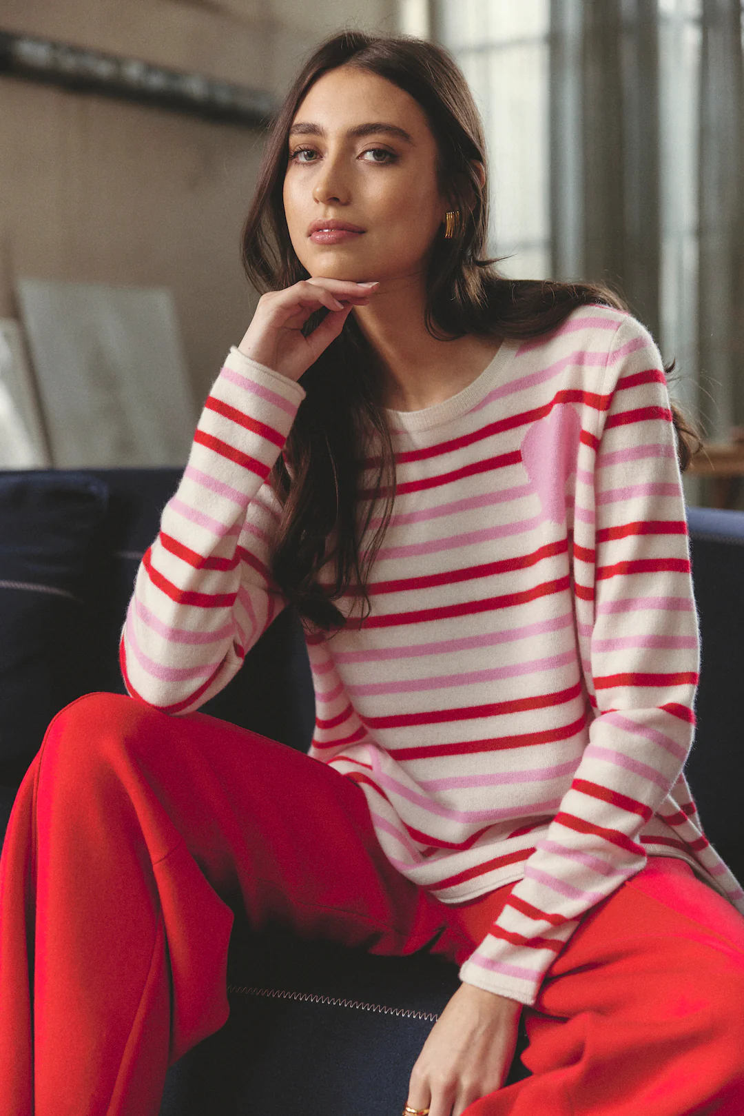 Ellis Cashmere Sweater In Fairy - Image 5