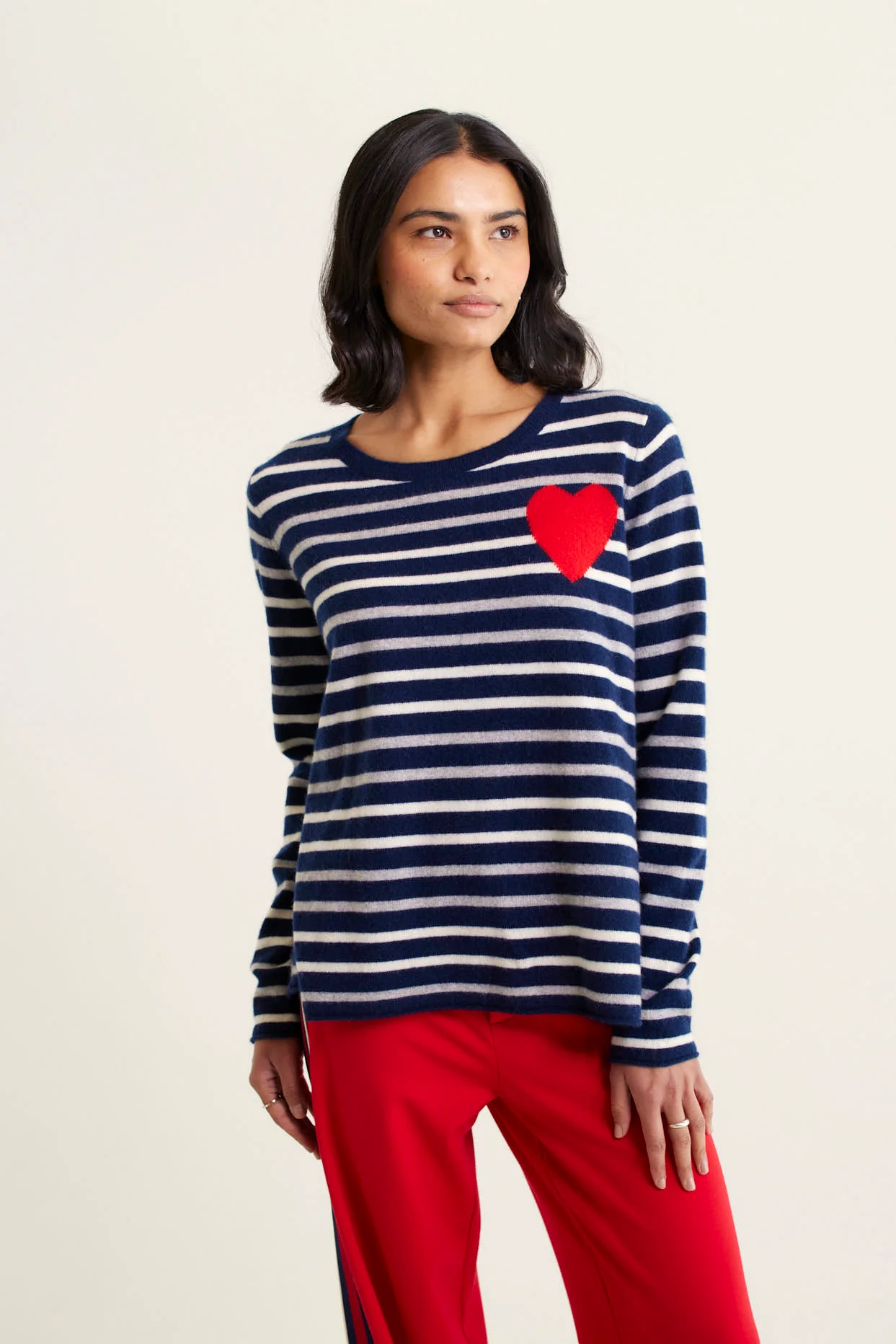 Ellis Cashmere Sweater In Sailor - Image 2