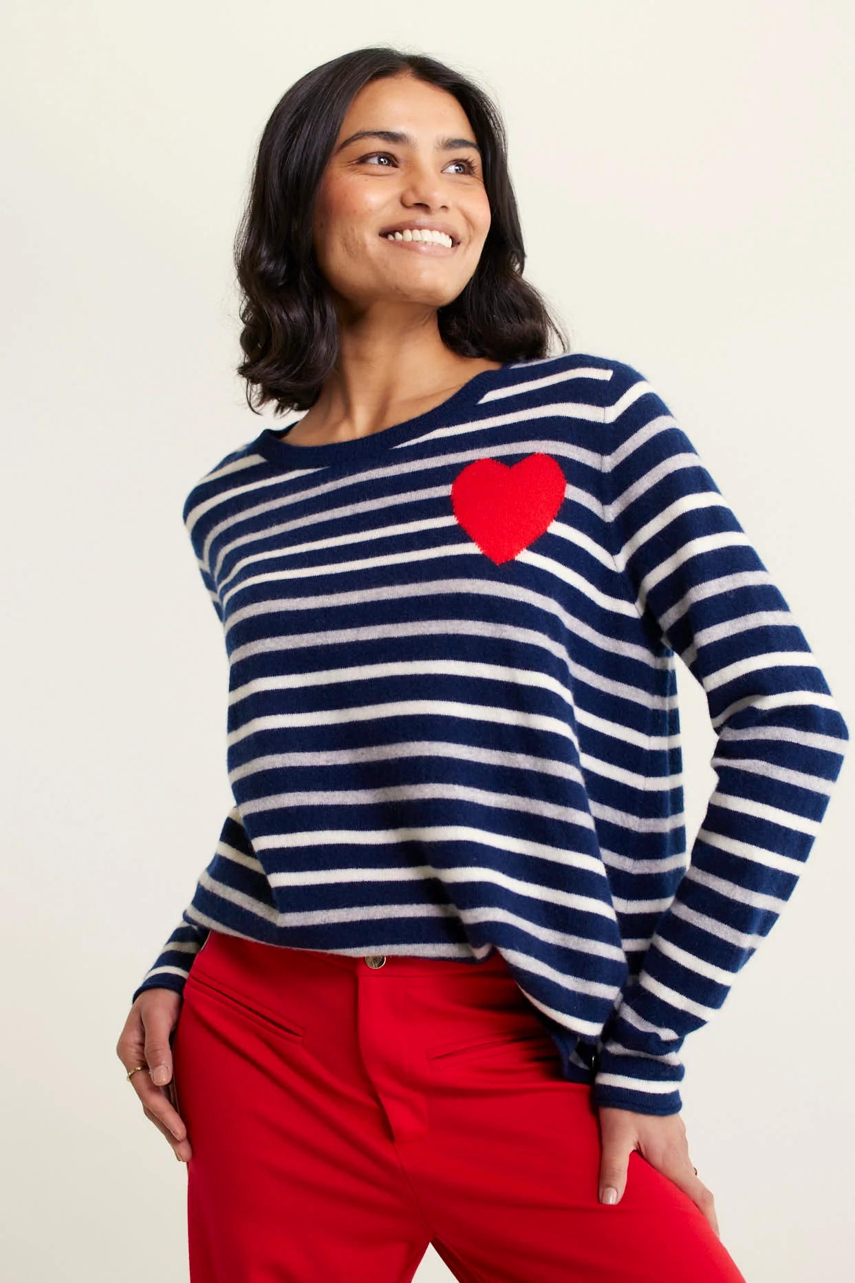 Ellis Cashmere Sweater In Sailor - Image 4