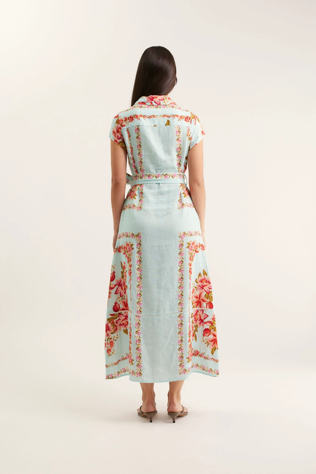 Estella Linen Dress In Portofino - Image 3
