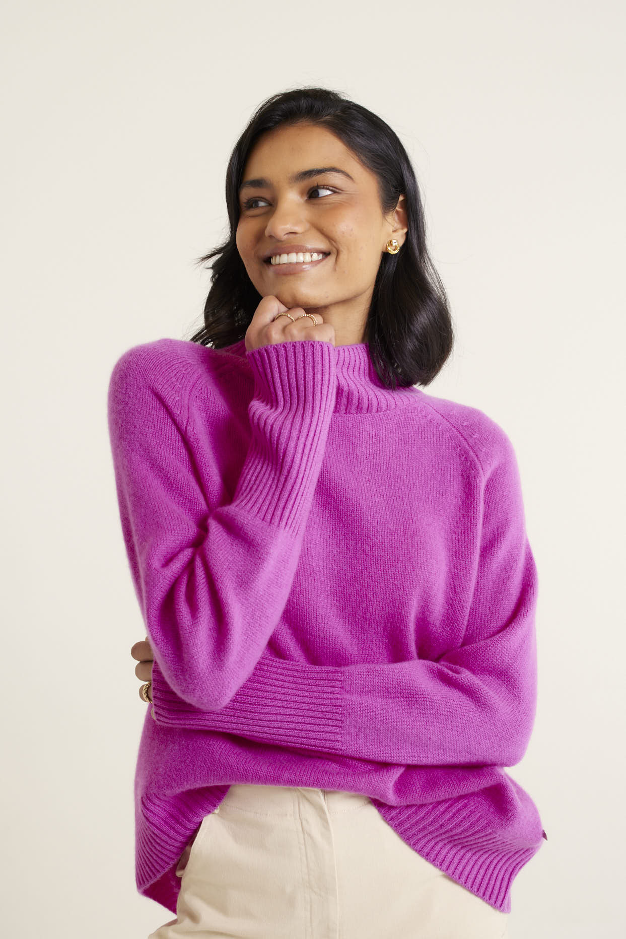 Fifi Cashmere Polo Sweater In Charm - Image 3