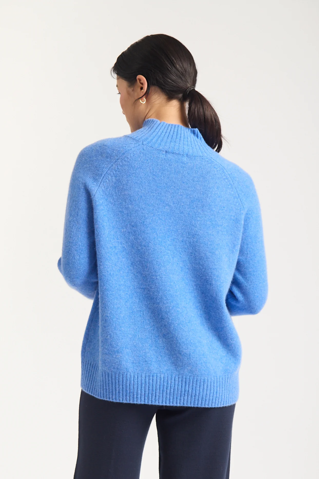 Fifi Cashmere Polo Sweater In Lagoon - Image 3