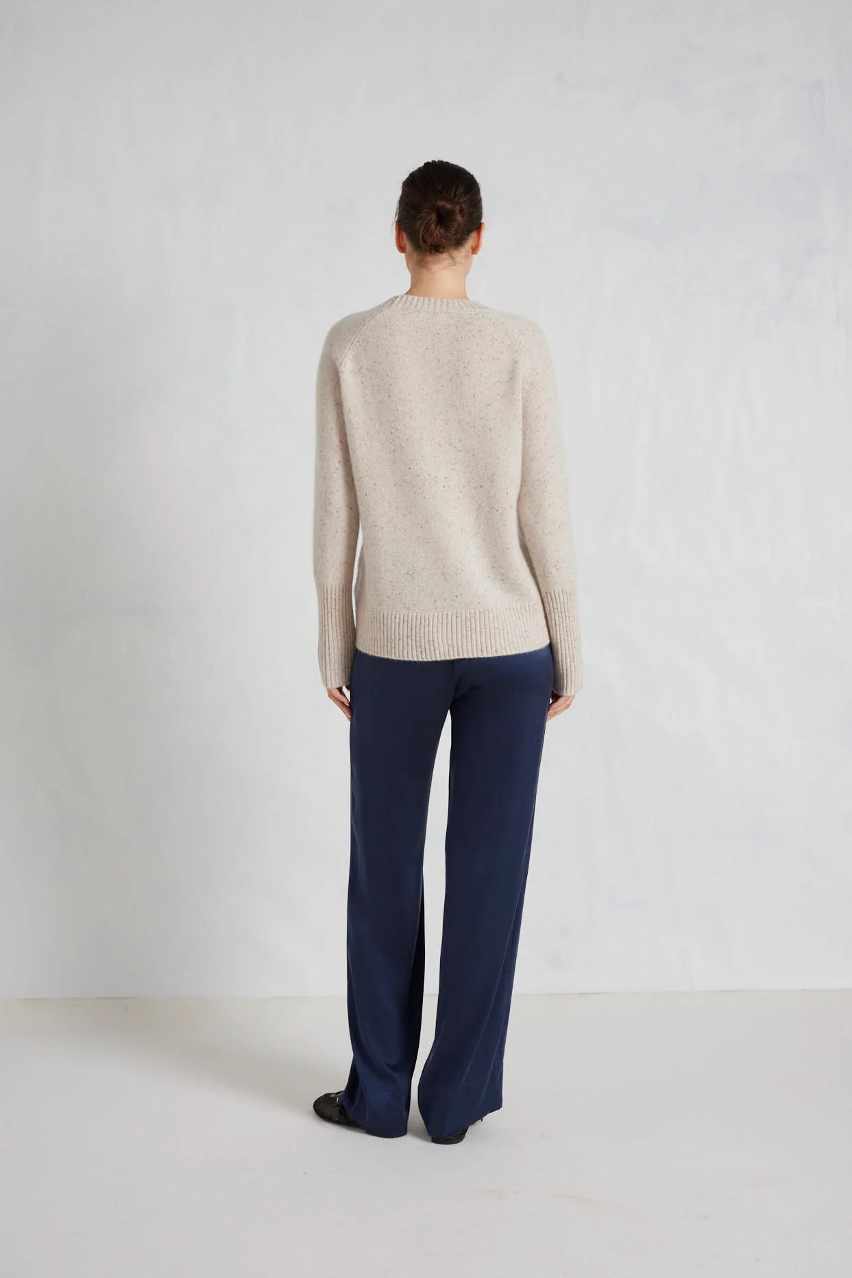 Fifi Crew Cashmere Sweater in Seashell - Image 5