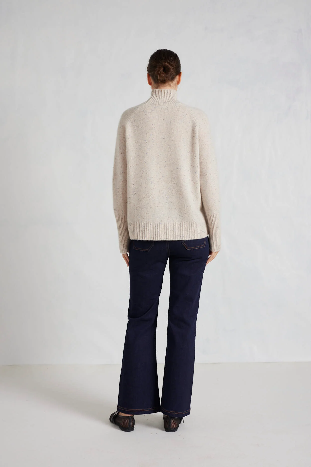 Fifi Polo Cashmere Sweater in Seashell - Image 6