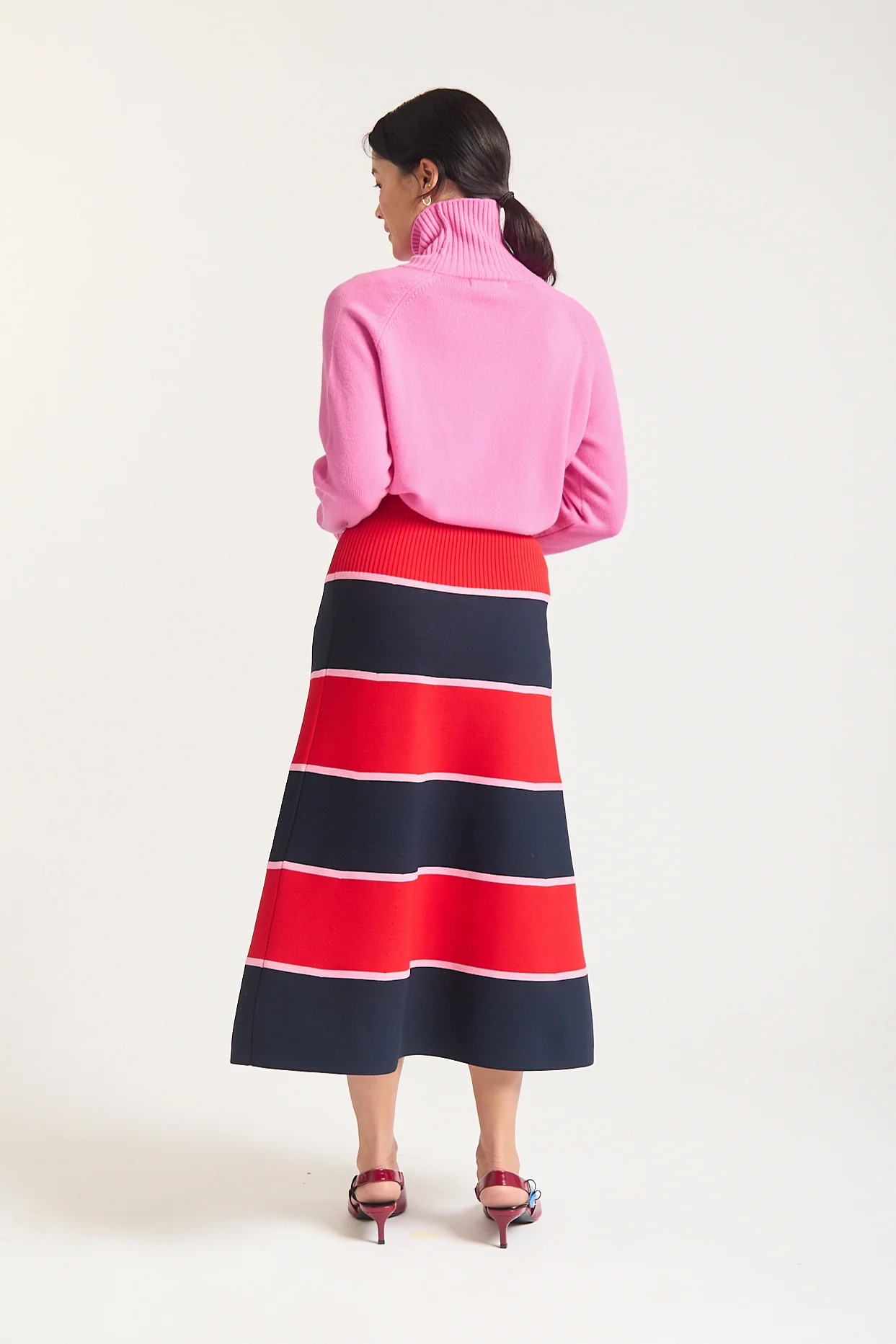 Fleur Skirt  In Navy - Image 3
