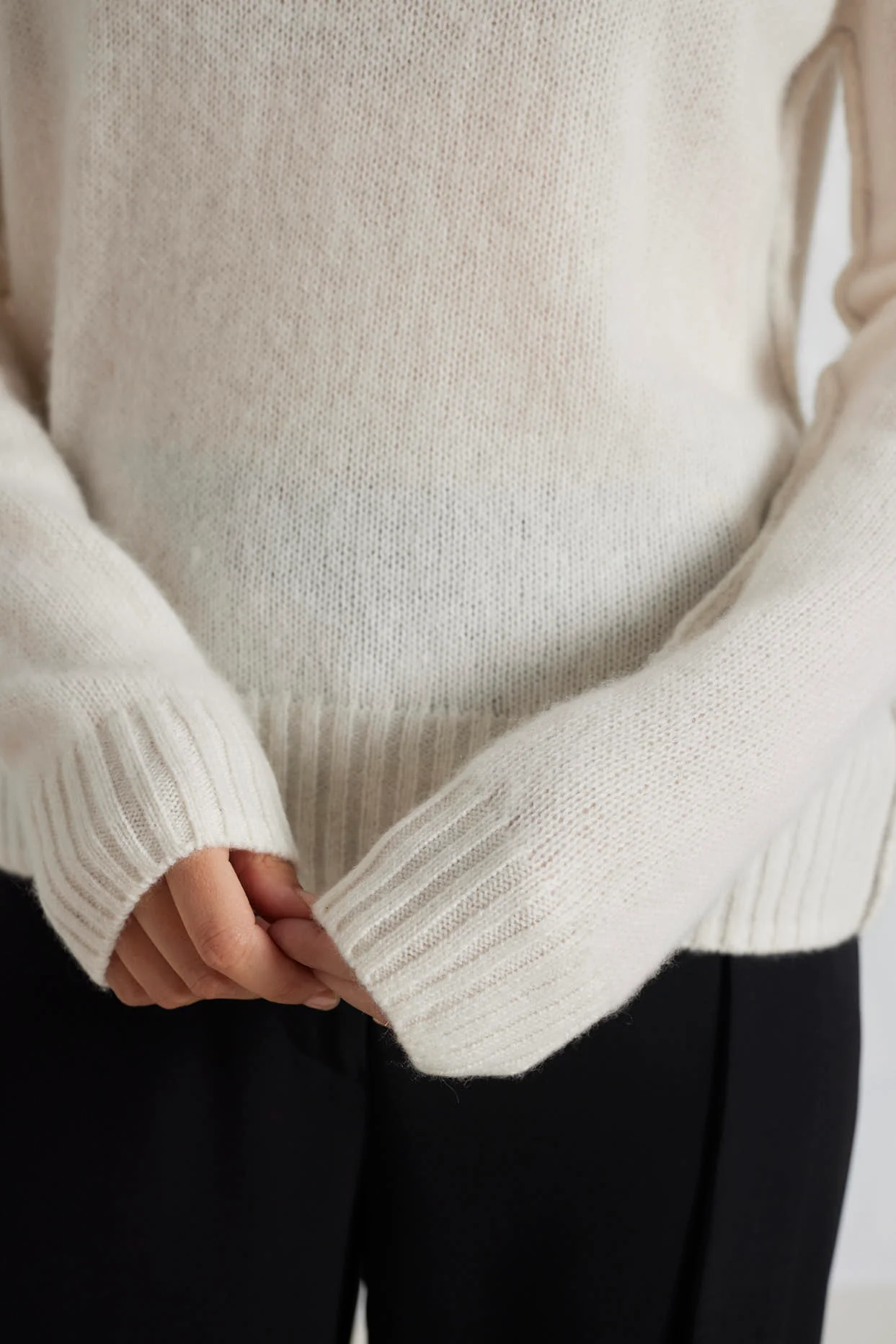 Georgia Cashmere Sweater in Cloud Dancer - Image 5