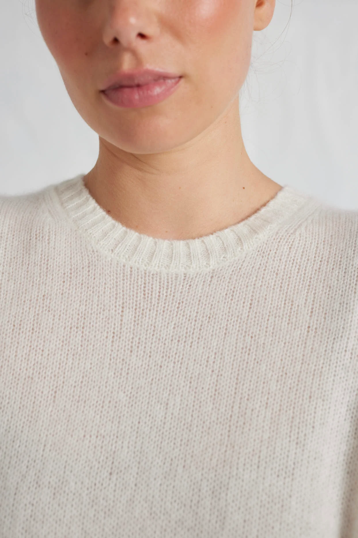 Georgia Cashmere Sweater in Cloud Dancer - Image 6