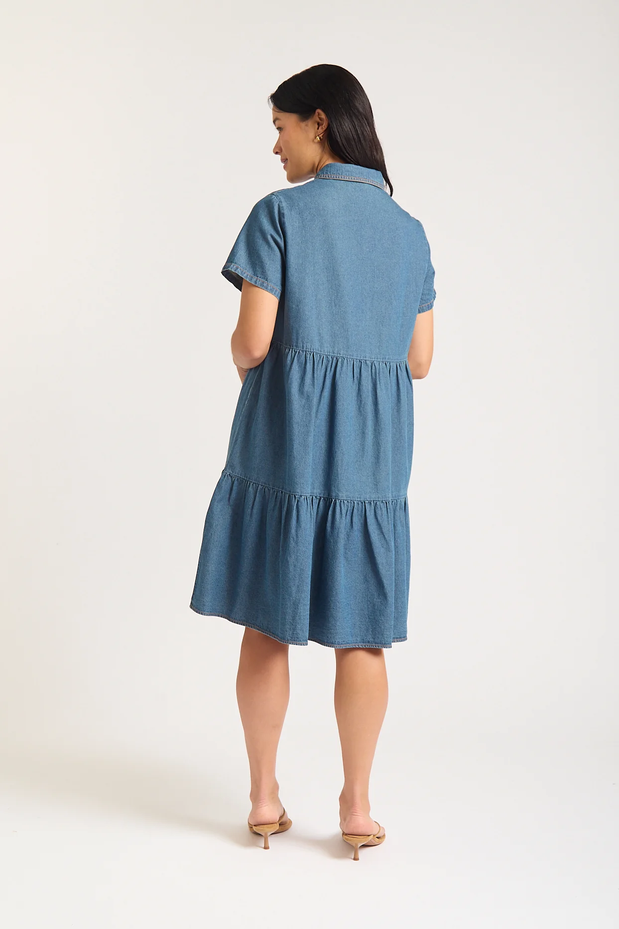 Hazel Dress Classic In Denim - Image 3