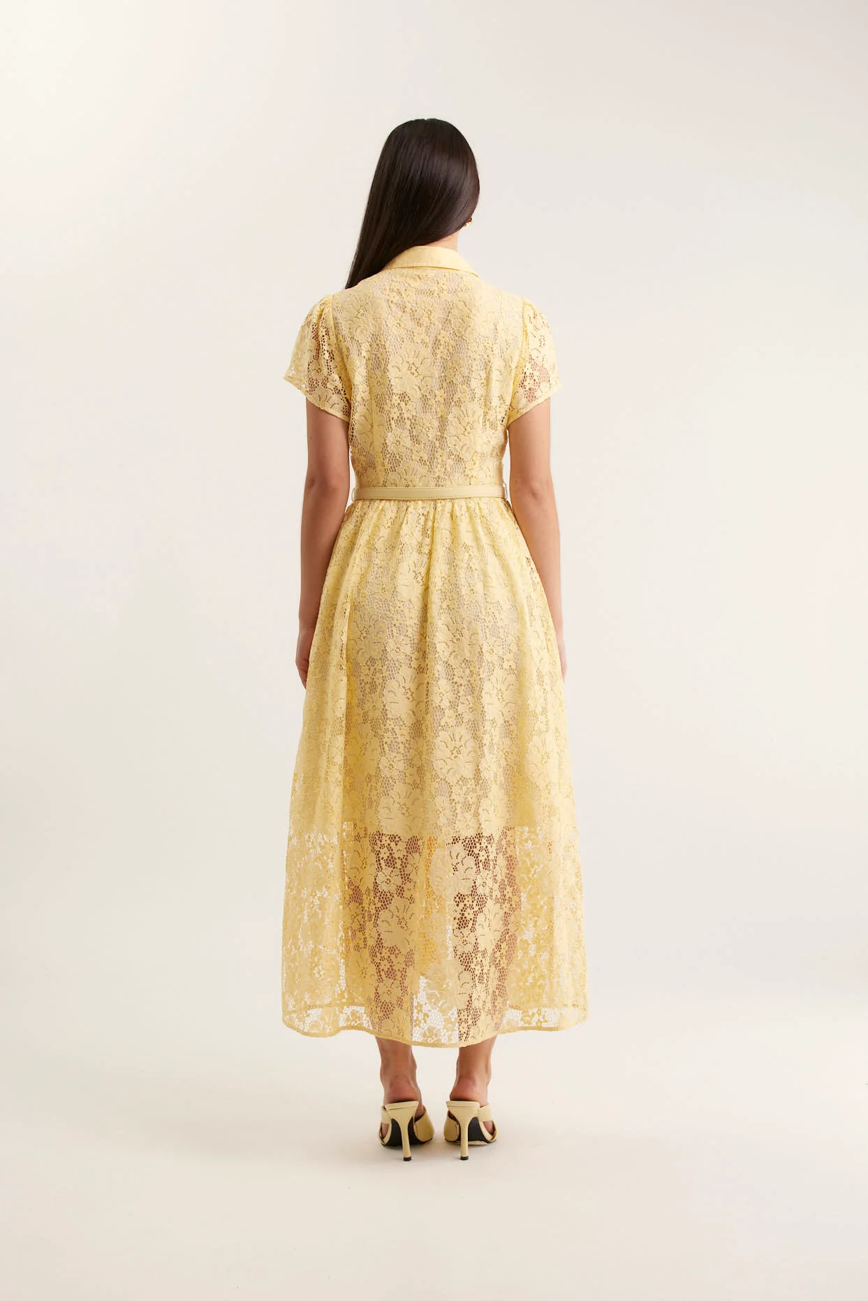 Heidi Lace Dress In Lemon - Image 5