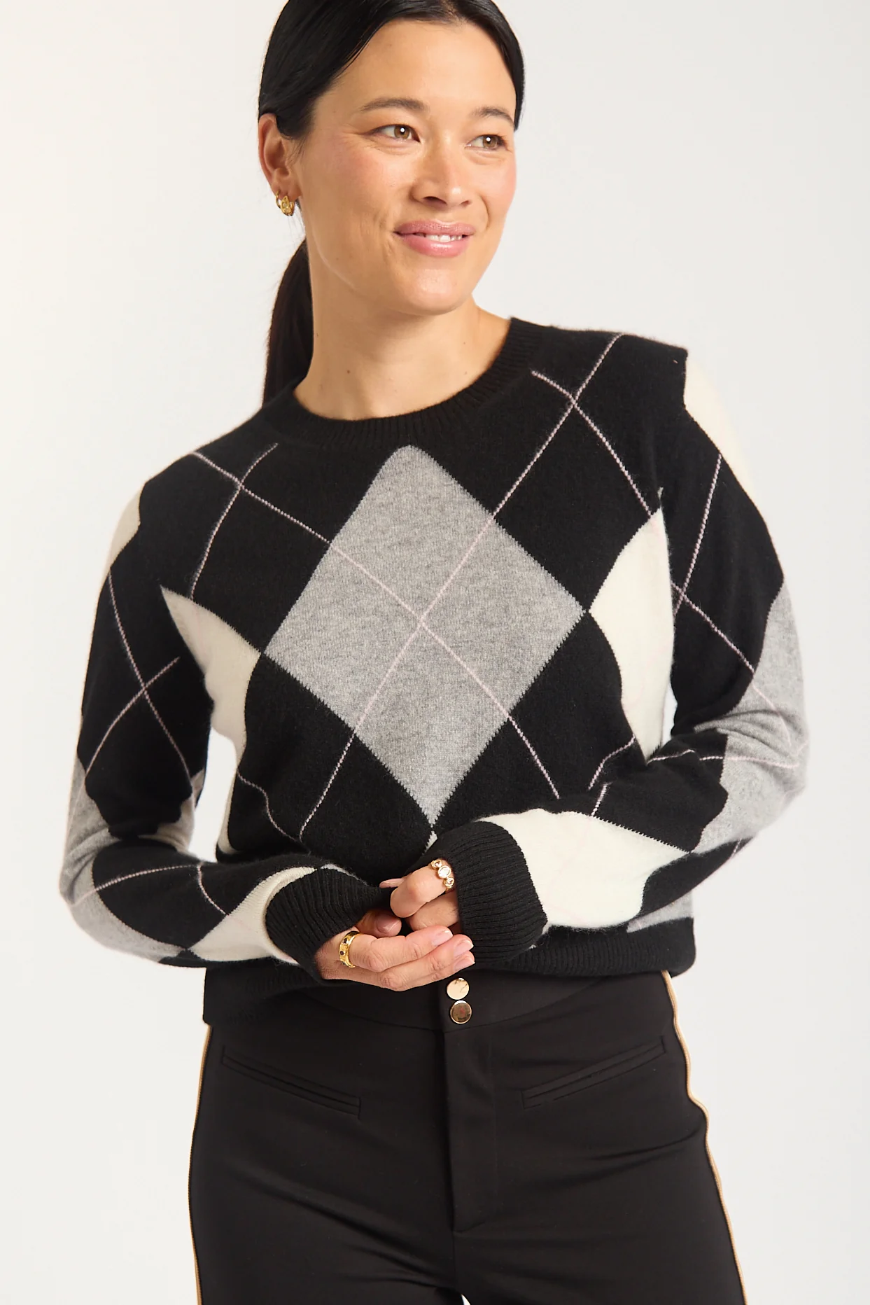 Henrietta Cashmere Sweater In Black - Image 5