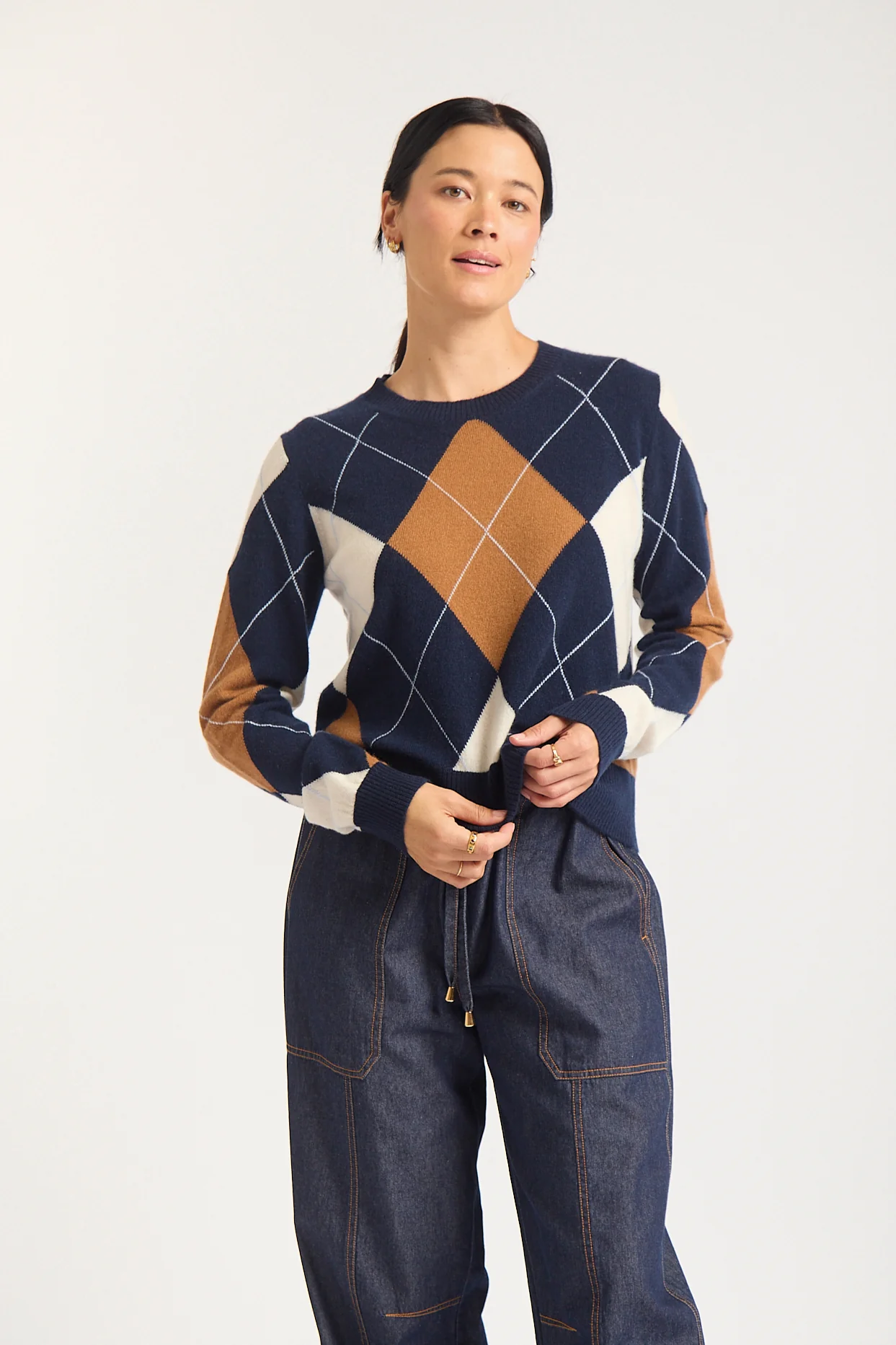 Henrietta Cashmere Sweater In Midnight Navy - Image 3