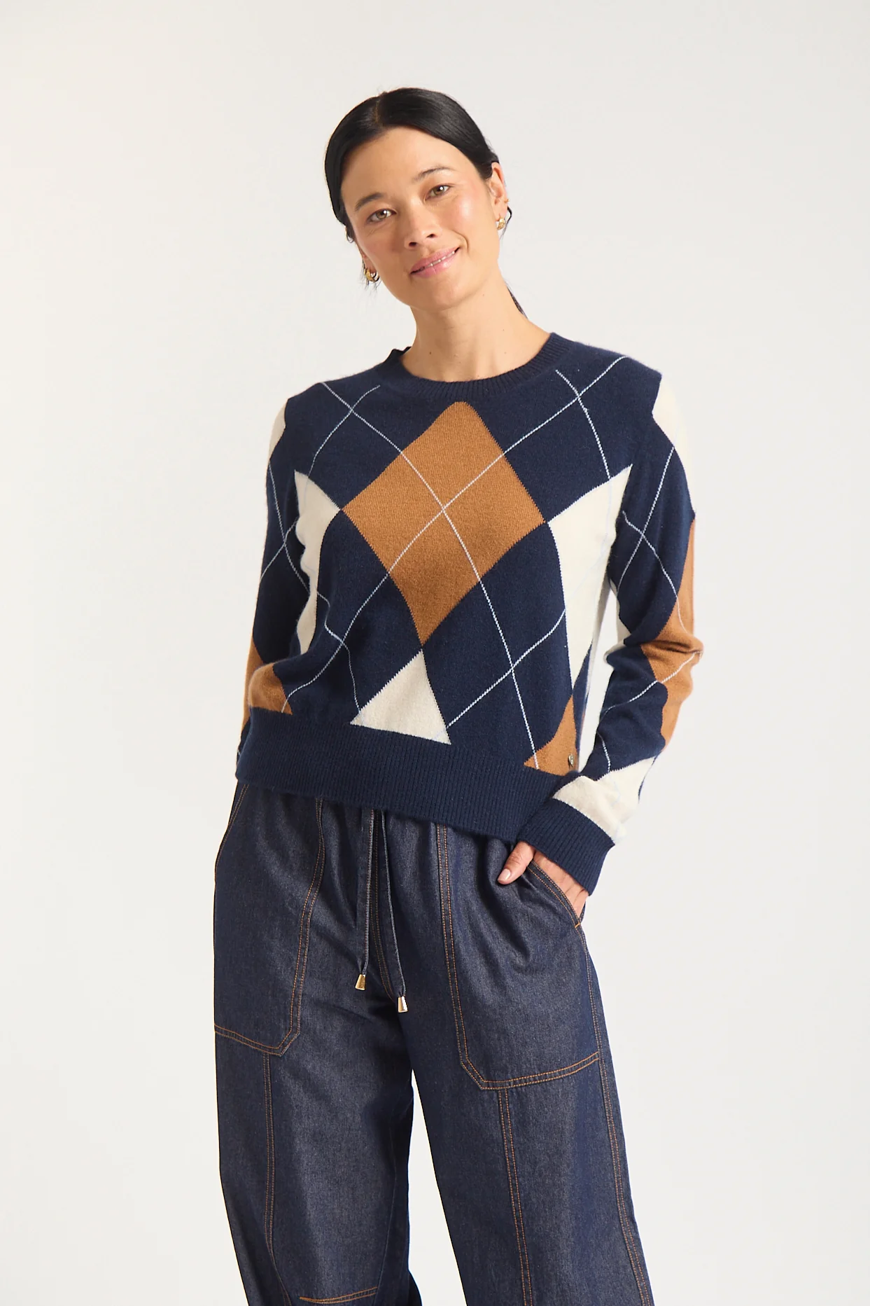 Henrietta Cashmere Sweater In Midnight Navy - Image 4