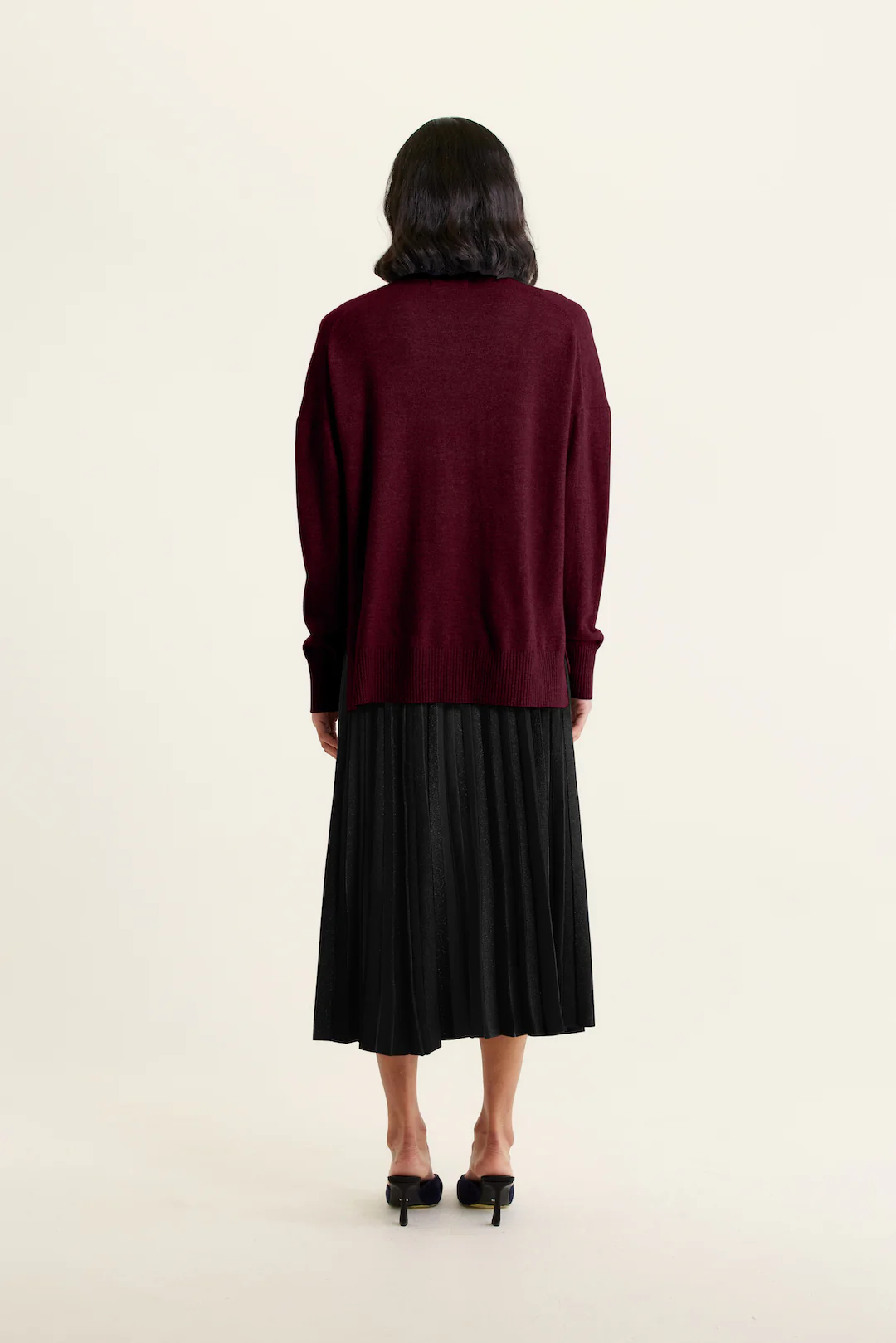 Iris Cashmere Crew Sweater In Endless Passion - Image 3